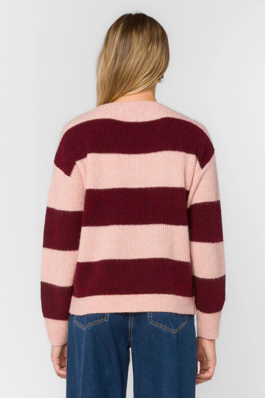 Cornell Sweater - Bordeaux Stripe