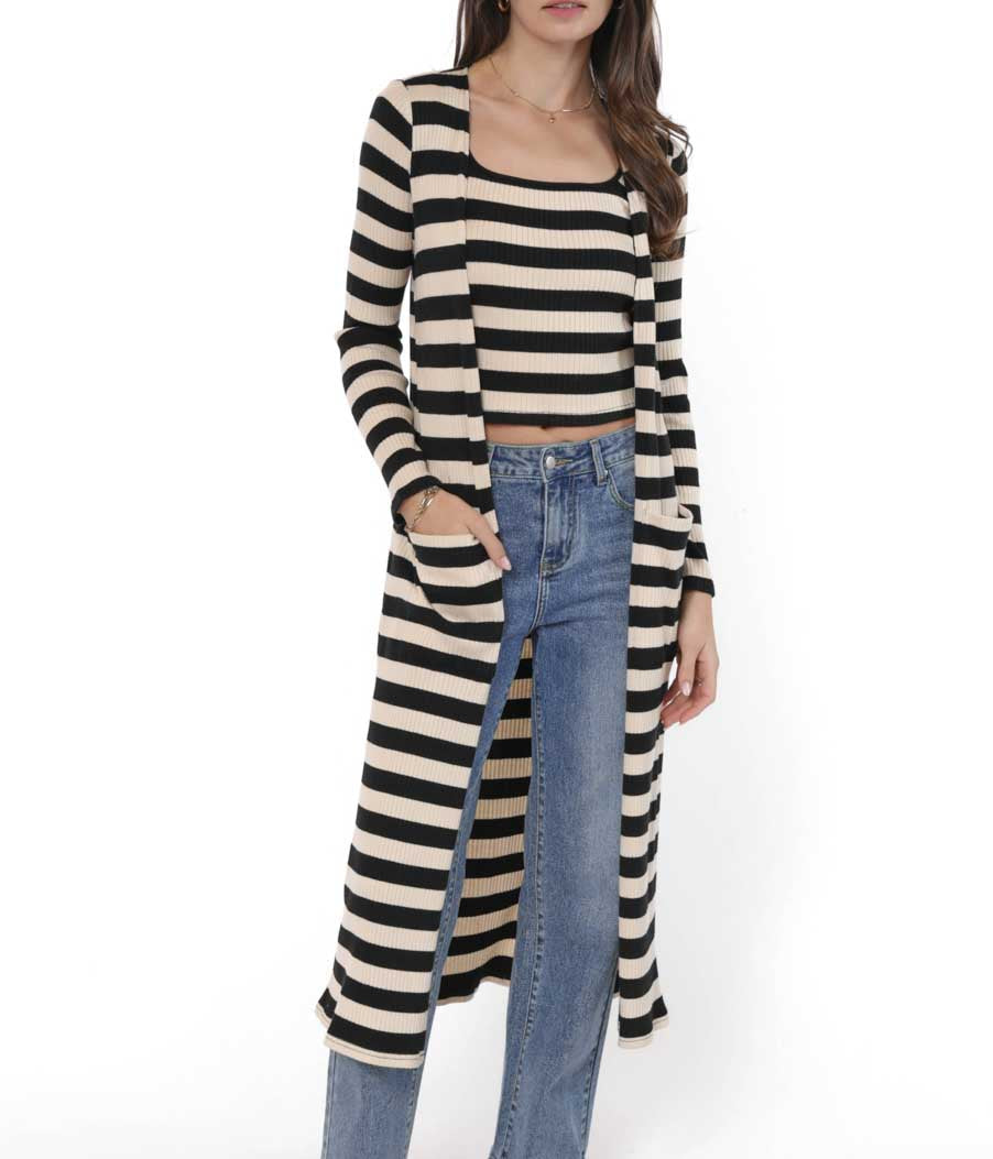 Soul Sisters Rib Tank - Black/Ivory