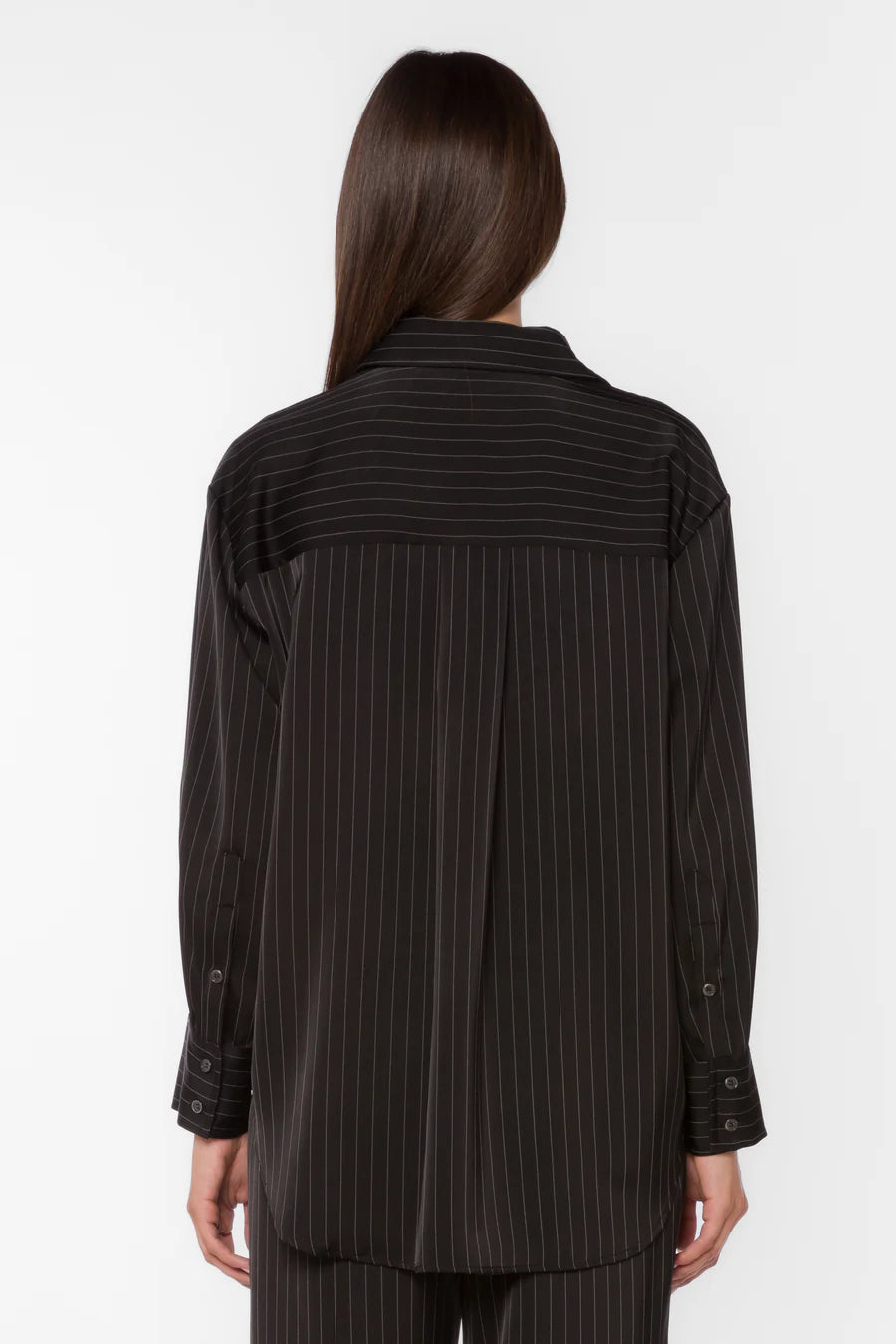 Sutton Pinstriped Shirt - Black