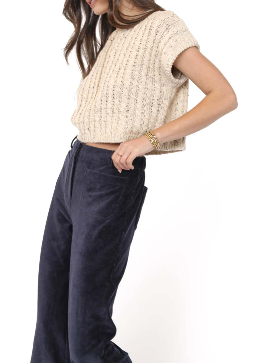 Effortless Cable Knit - Oatmeal Melange