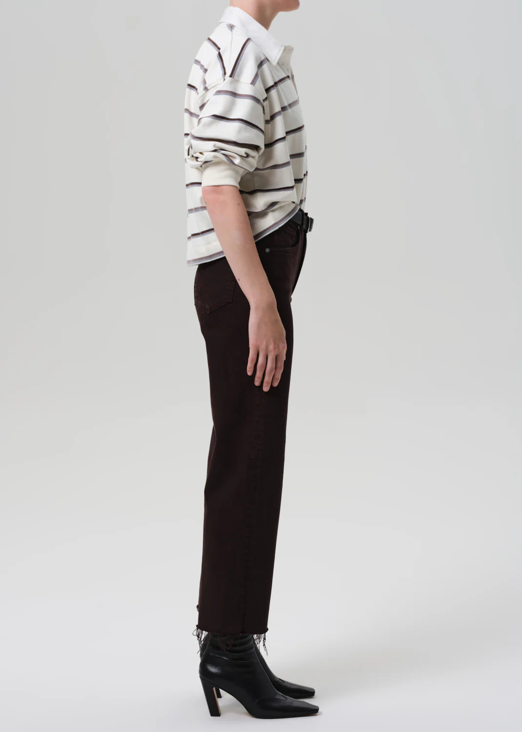 Palma Straight Raw Hem - Carob