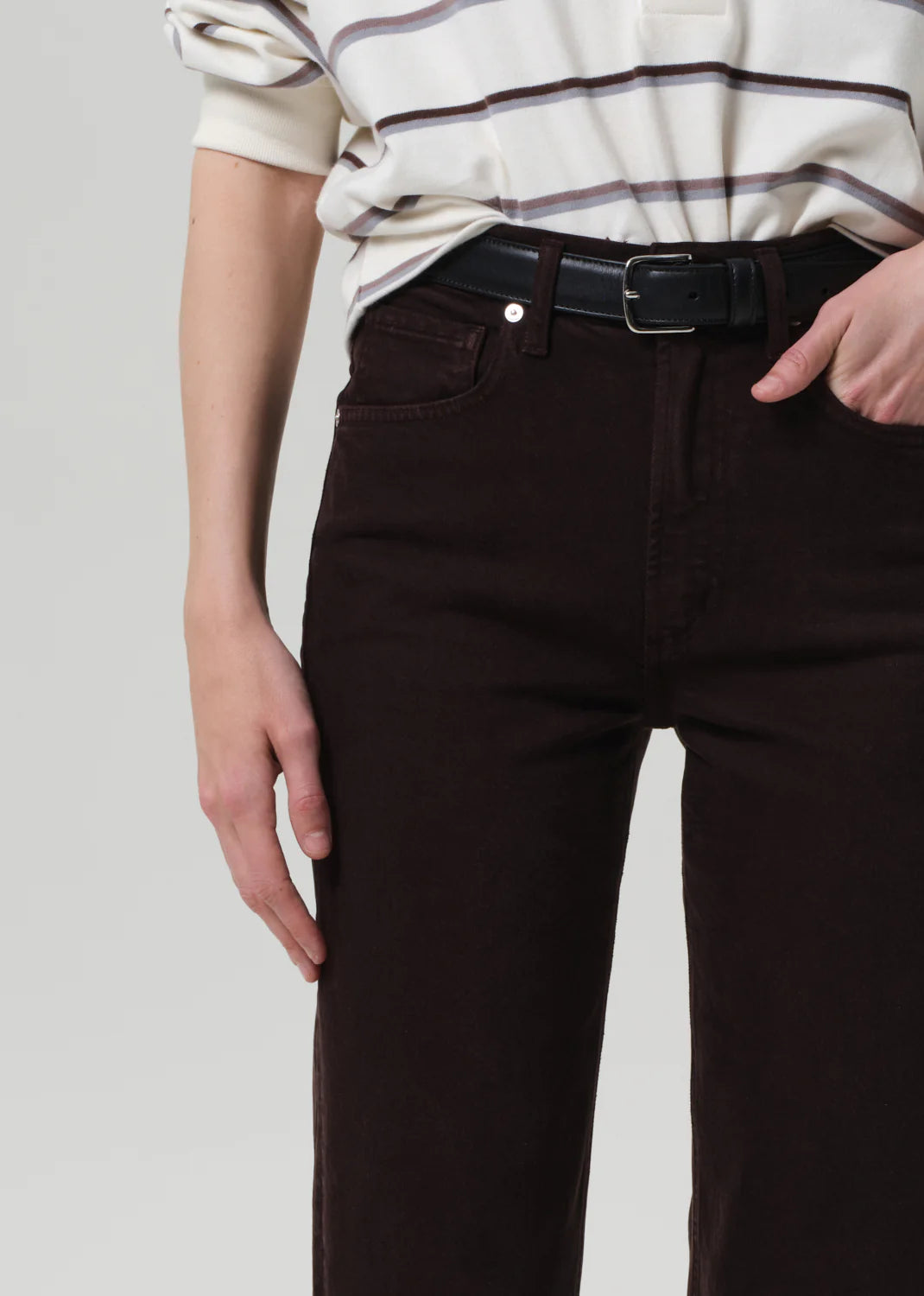Palma Straight Raw Hem - Carob