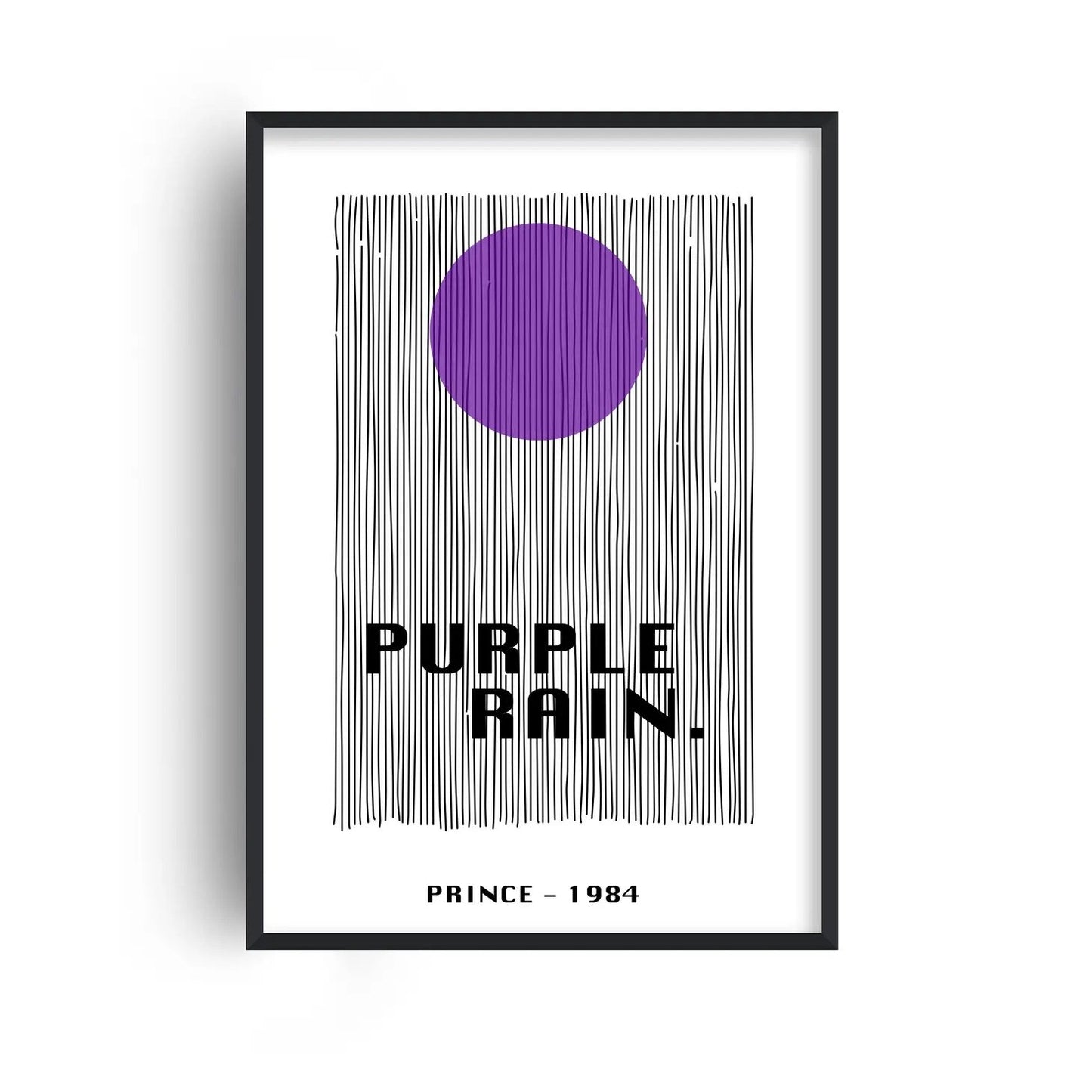 Purple Rain Retro Art Print