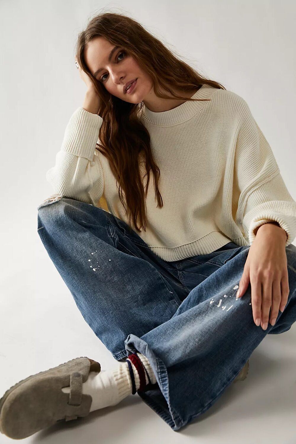 Easy Street Crop Pullover - Moonglow