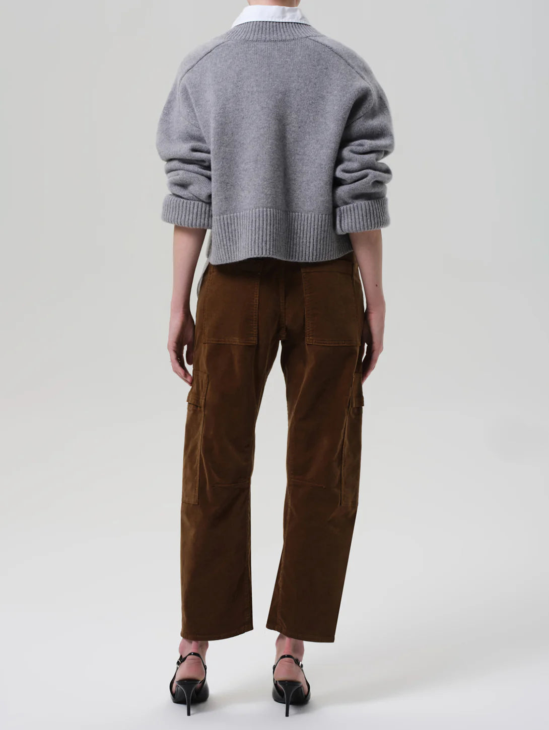 Marcelle Low Slung Corduroy Cargo - Manuka