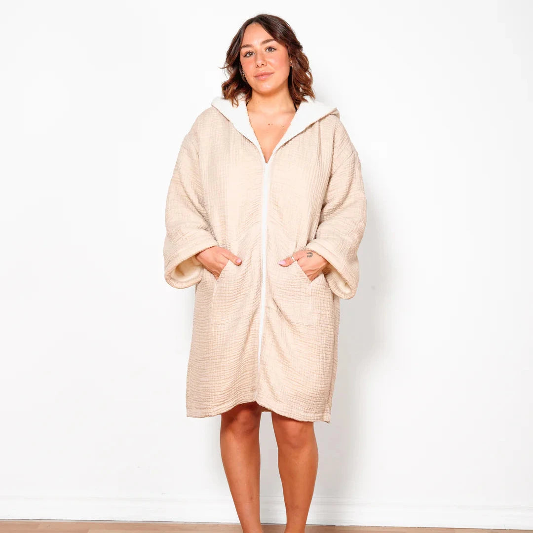 Polar Fleece Zip Poncho