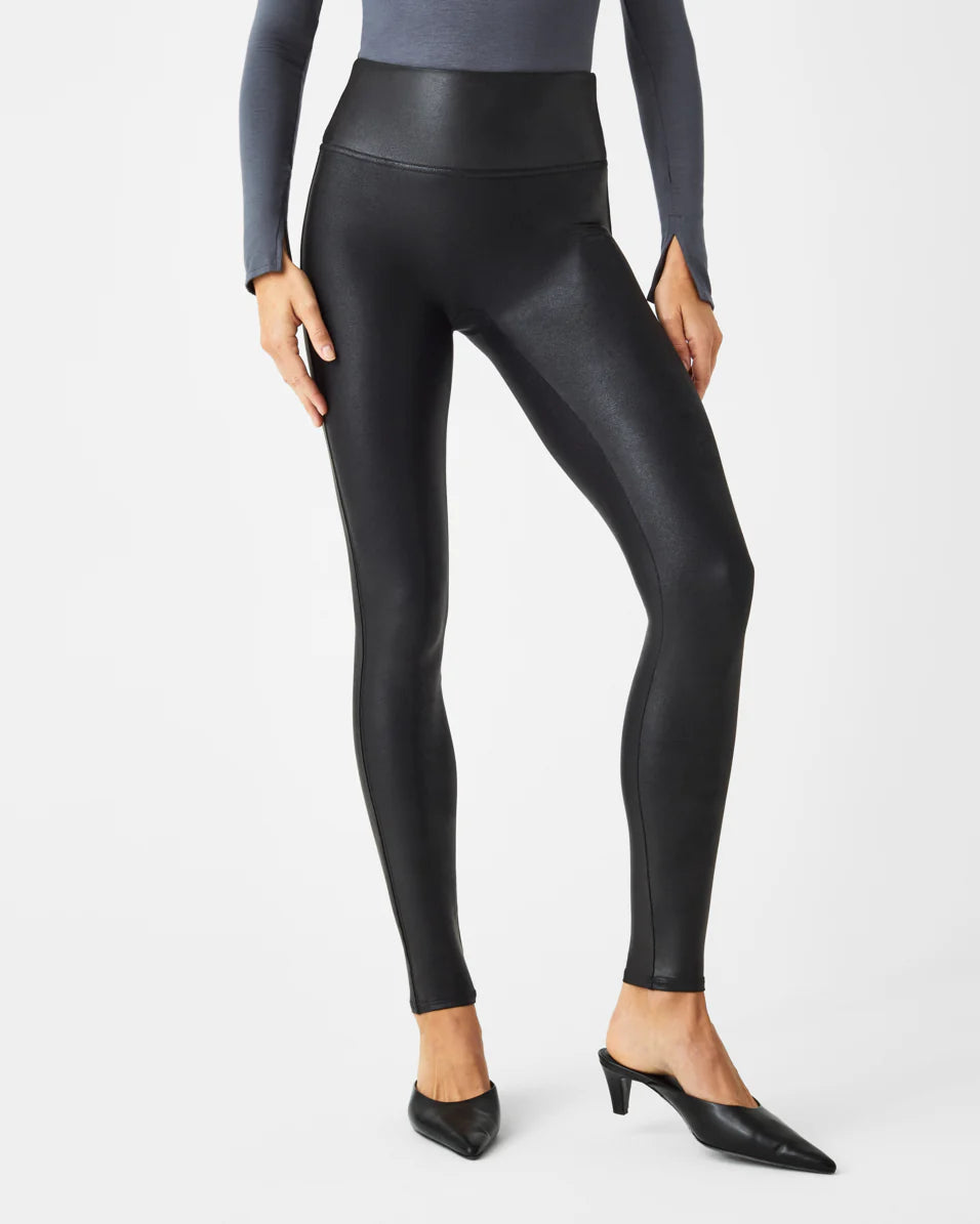 Faux Leather Leggings - Black
