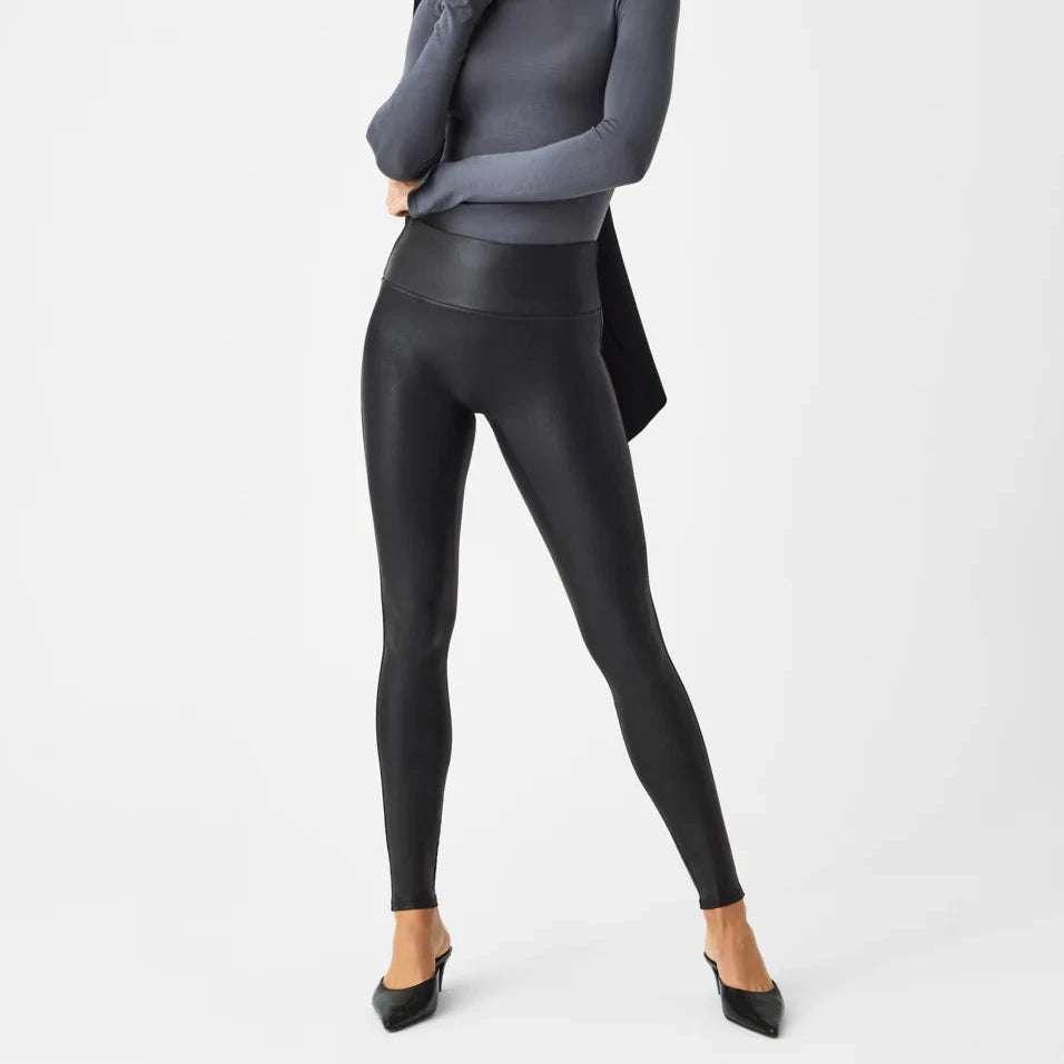 Faux Leather Leggings - Black