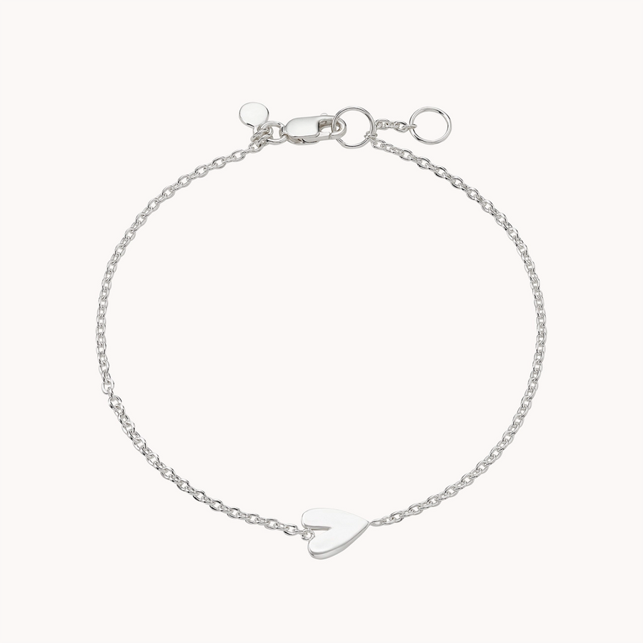 Lovely Heart Bracelet - Silver