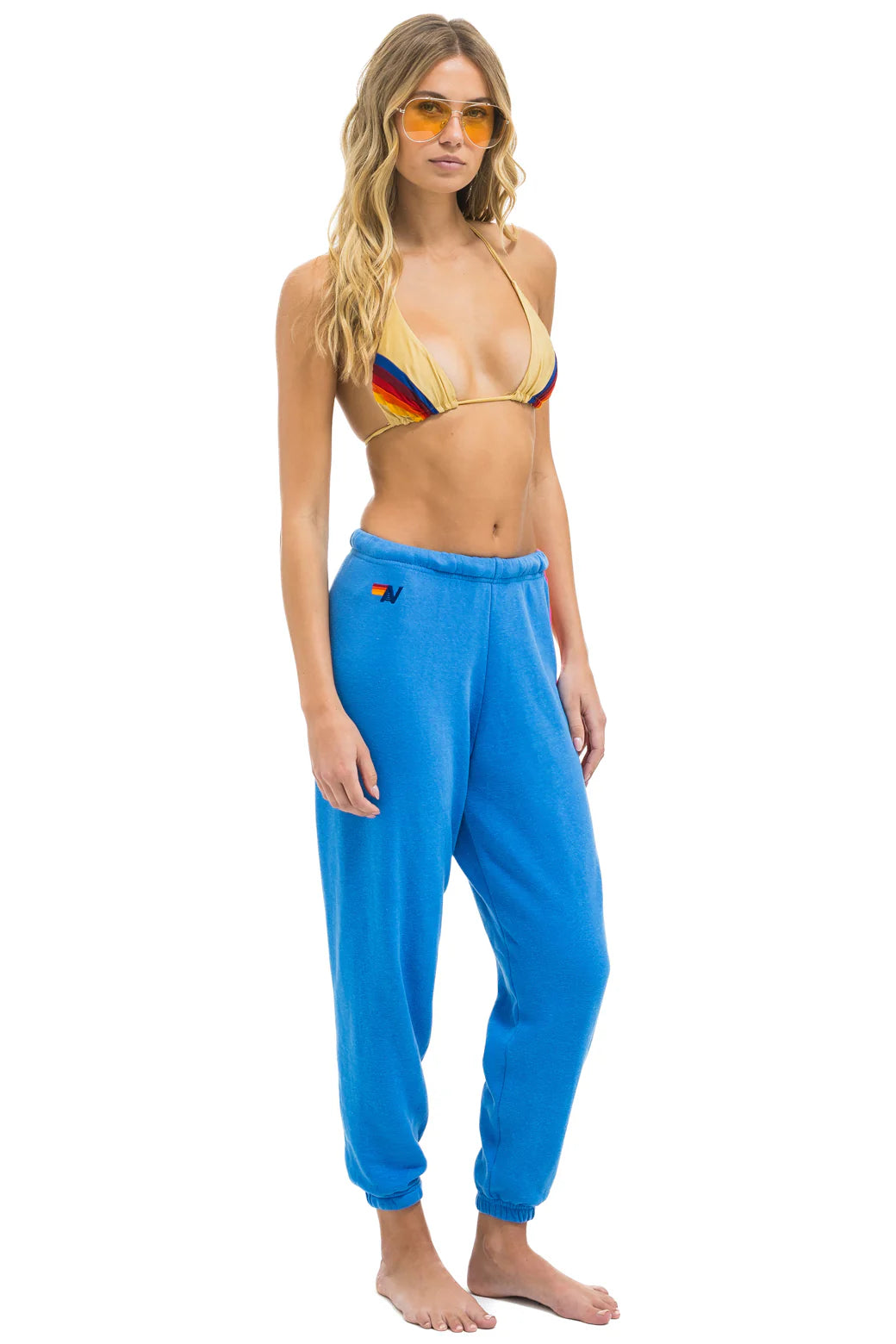 5 Stripe Sweatpant - Cobalt / Neon
