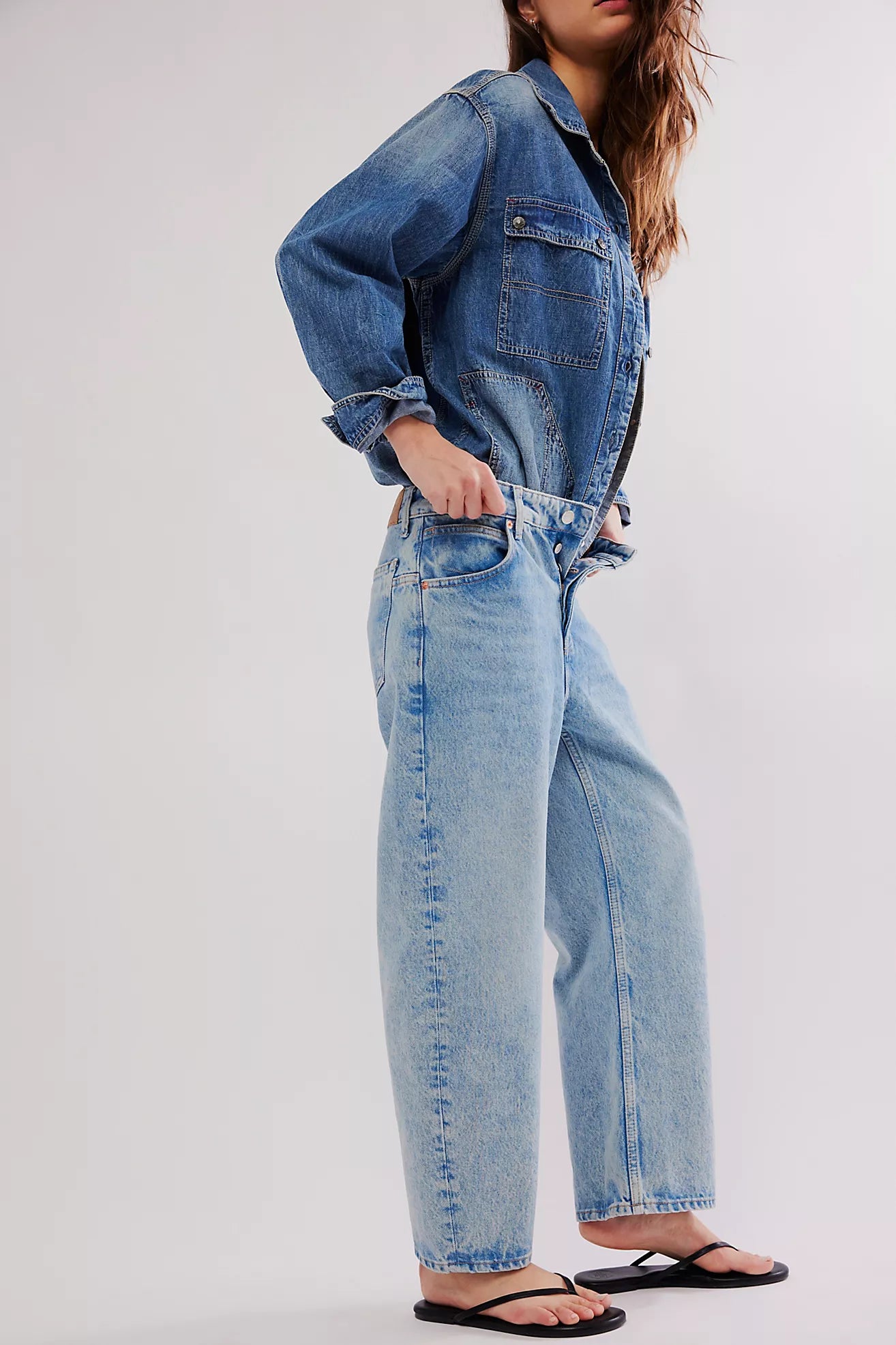 Deep Trance Dropped Boyfriend Jeans - Sweet Dreams