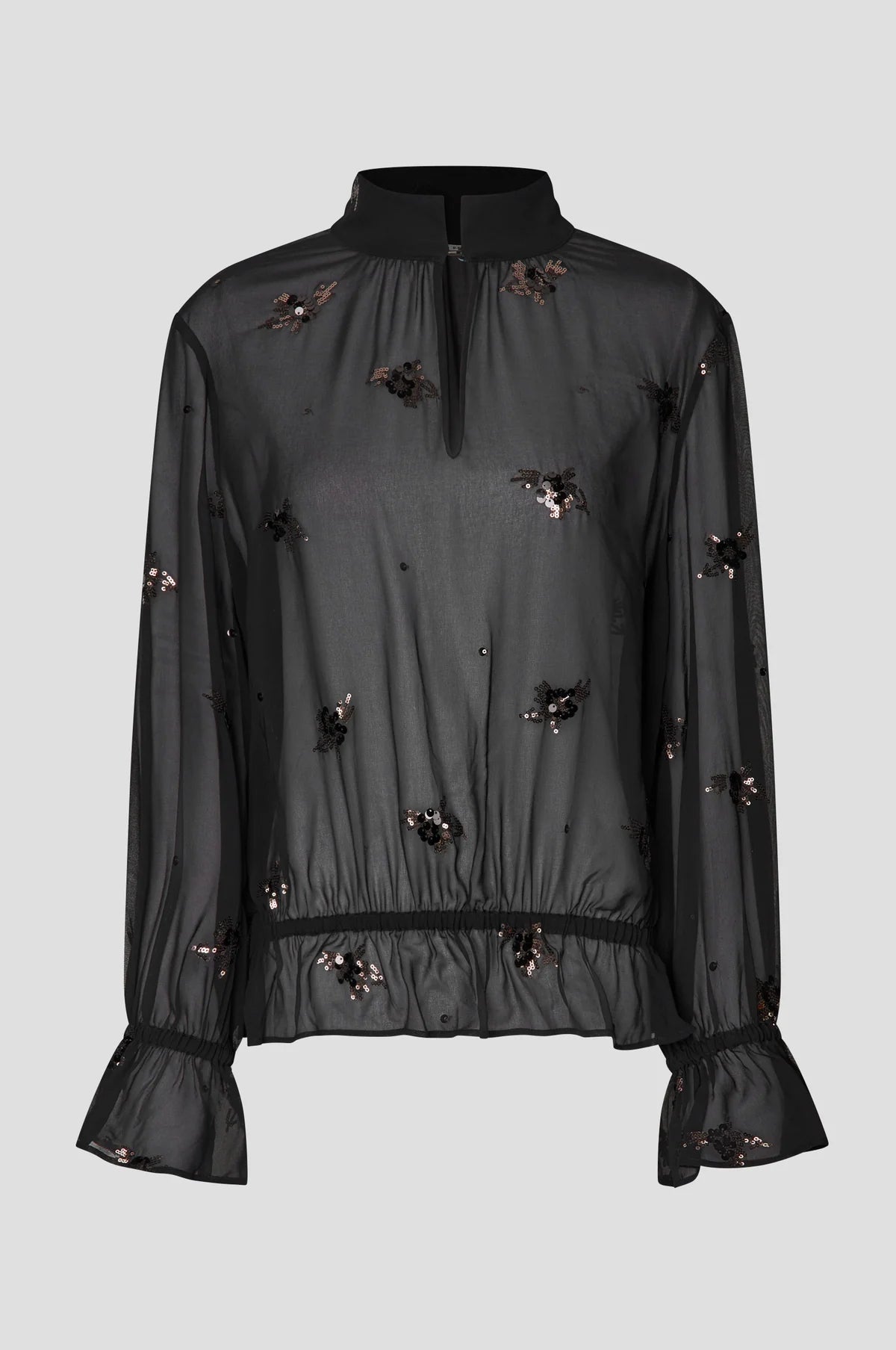 Luma Sequin Blouse - Black