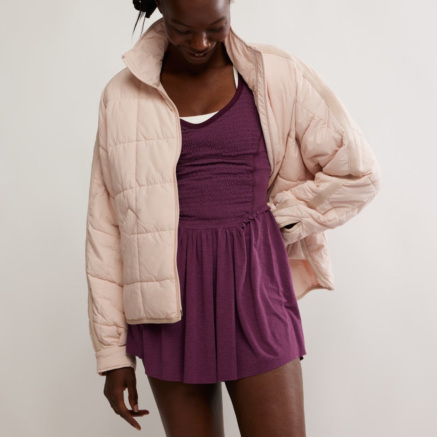 Pippa Packable Puffer Jacket - Ballet Slipper