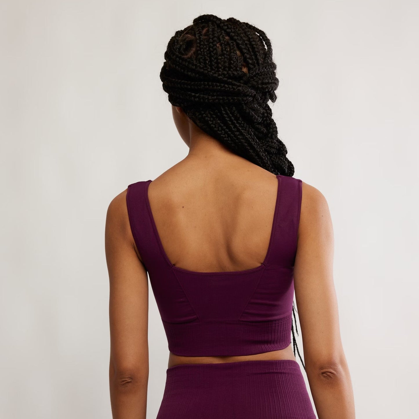 Good Karma Square-Neck Bra - Black Cherry