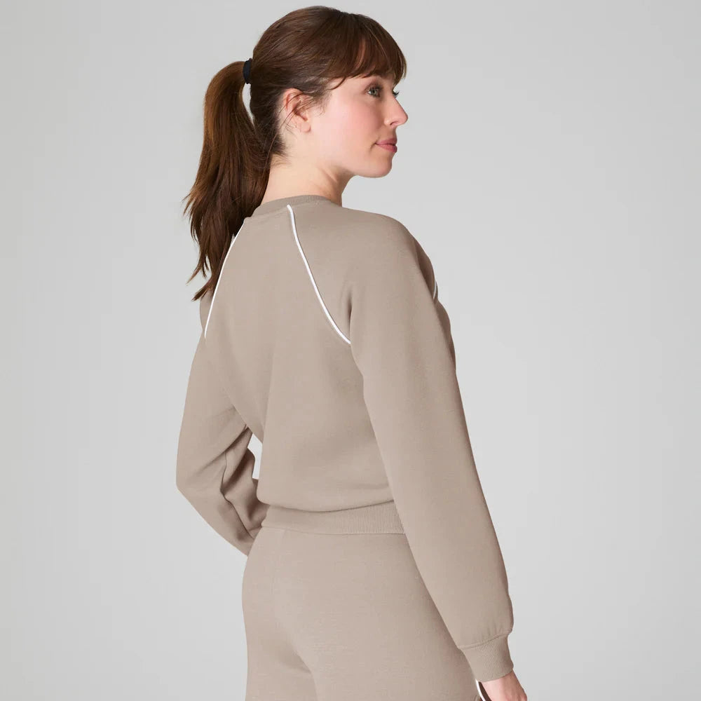 AirEssentials® Pique Crewneck Top - Ashwood