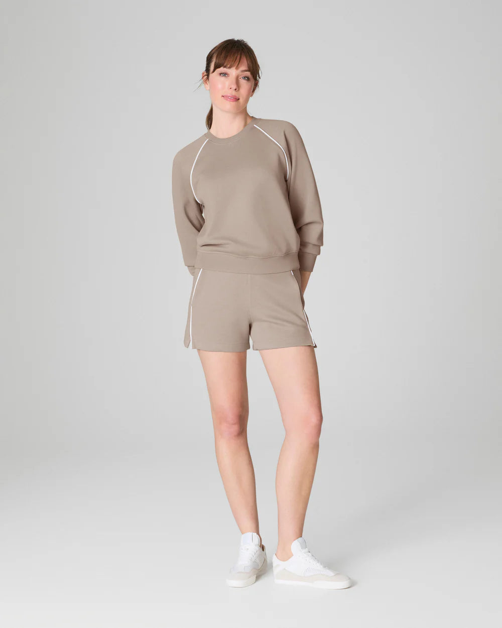 AirEssentials® Pique Crewneck Top - Ashwood