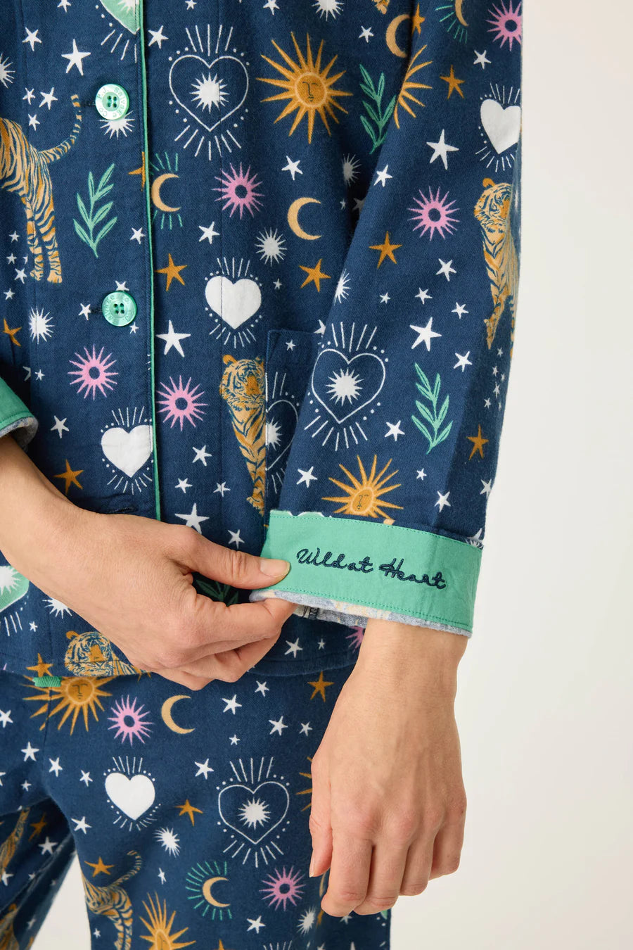 Wild At Heart Tiger Print Flannel PJ Set