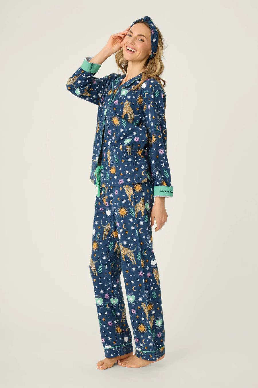 Wild At Heart Tiger Print Flannel PJ Set