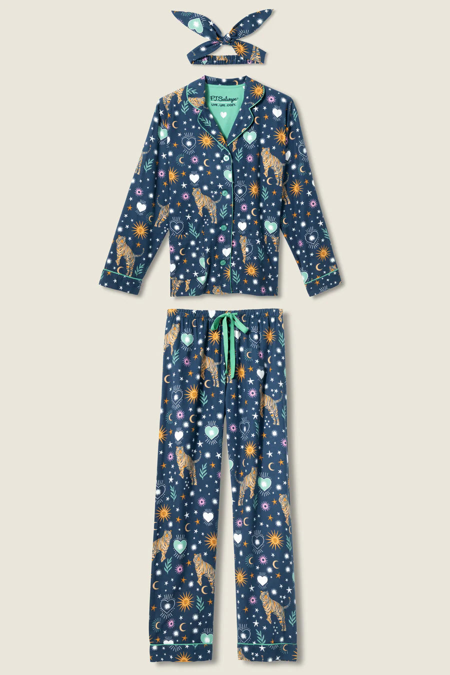 Wild At Heart Tiger Print Flannel PJ Set
