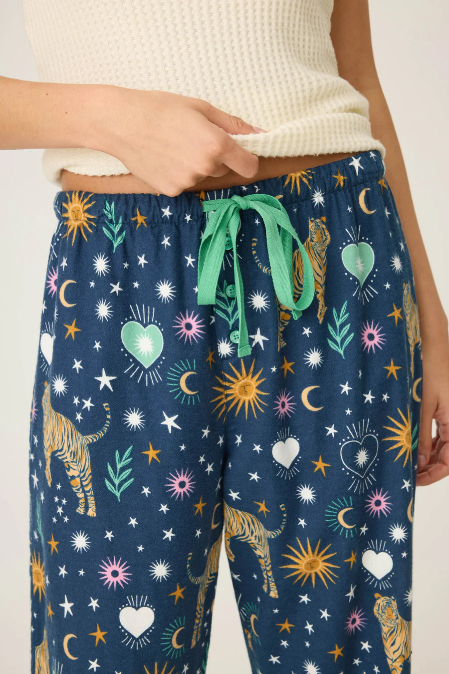 Wild At Heart Tiger Print Flannel Pajama Pants
