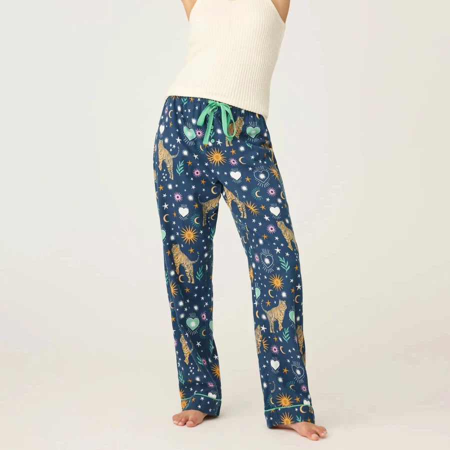 Wild At Heart Tiger Print Flannel Pajama Pants