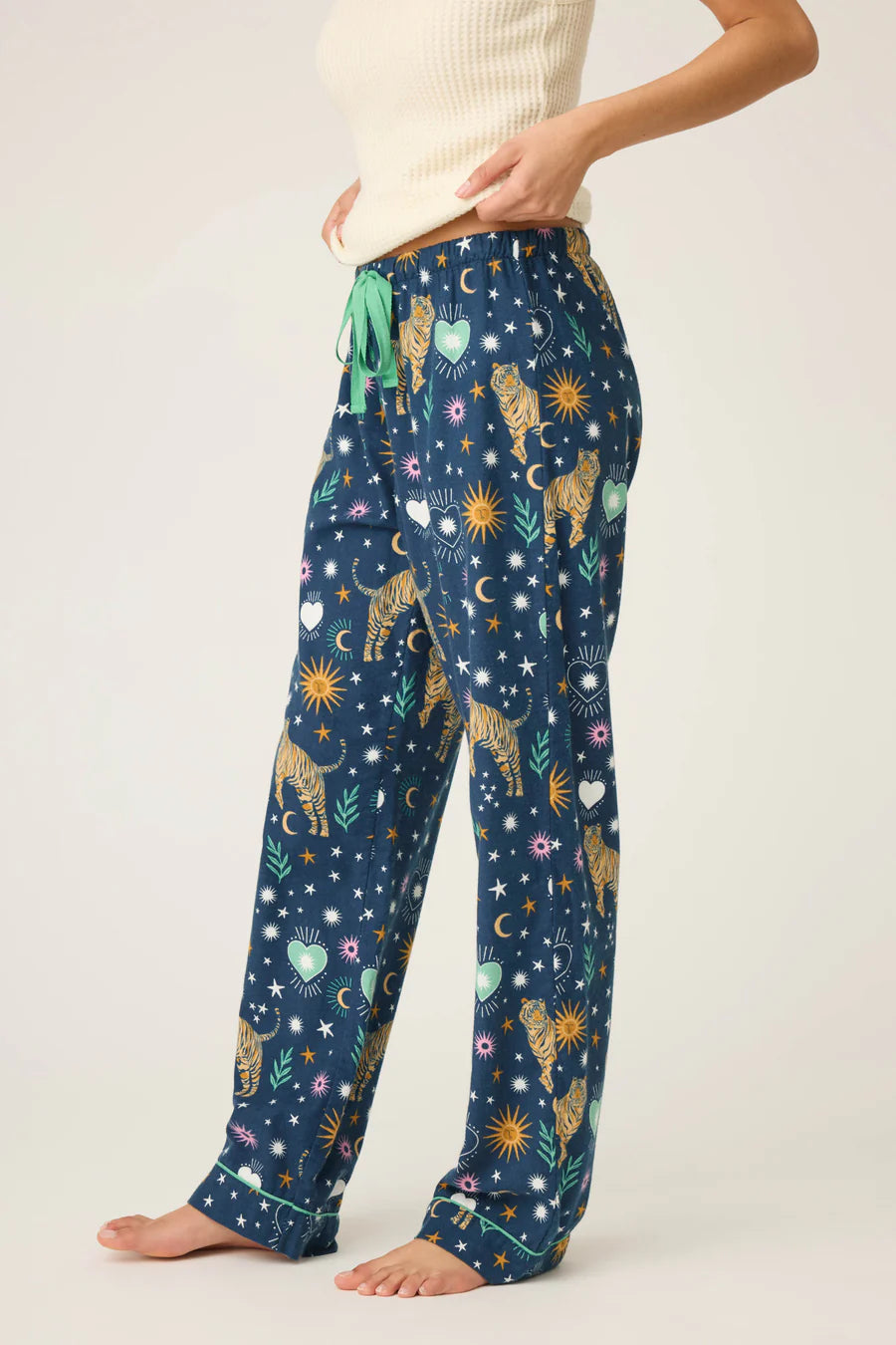 Wild At Heart Tiger Print Flannel Pajama Pants