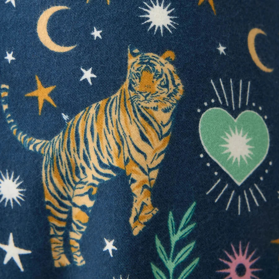 Wild At Heart Tiger Print Flannel Pajama Pants