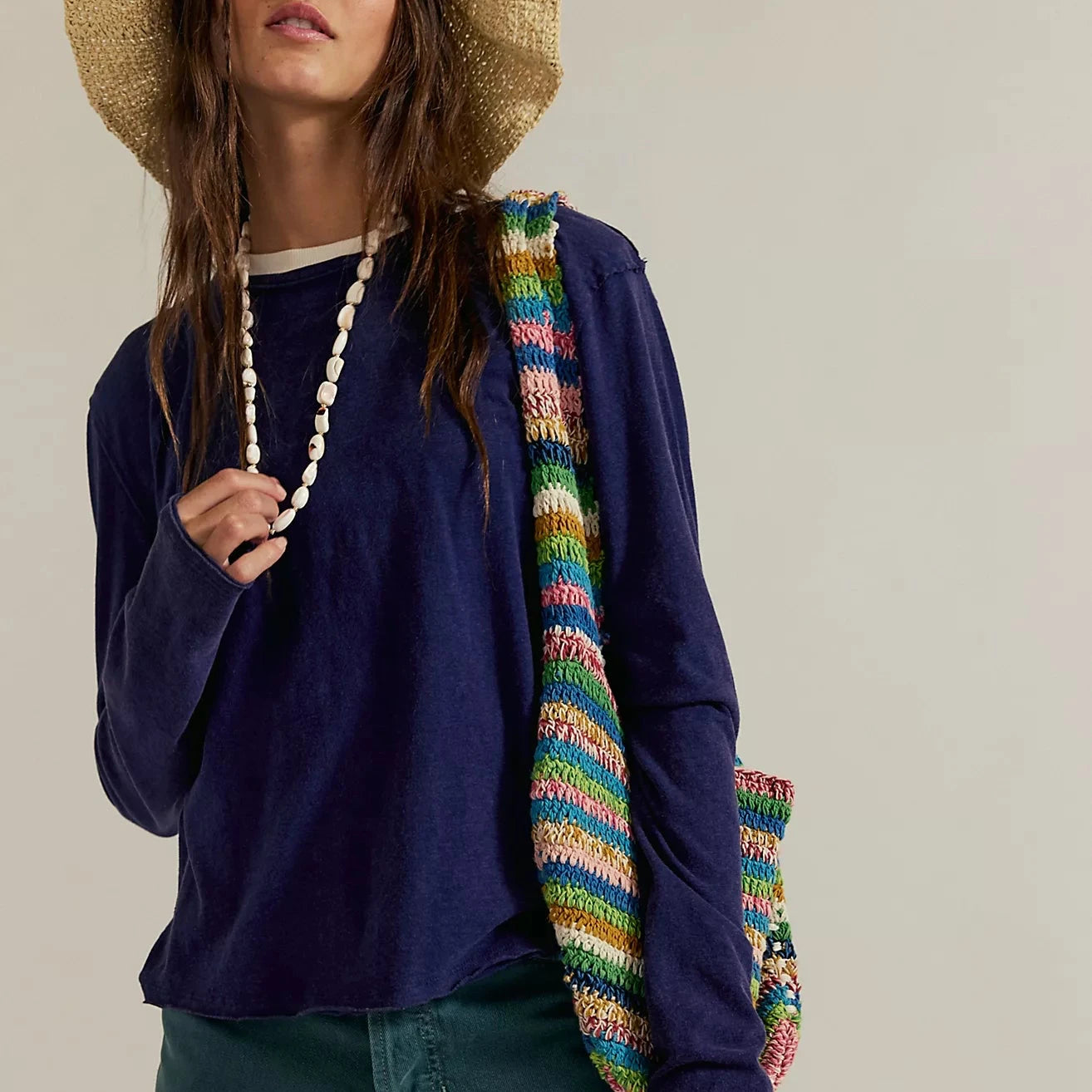 Nova Tee Long Sleeve - Peacoat