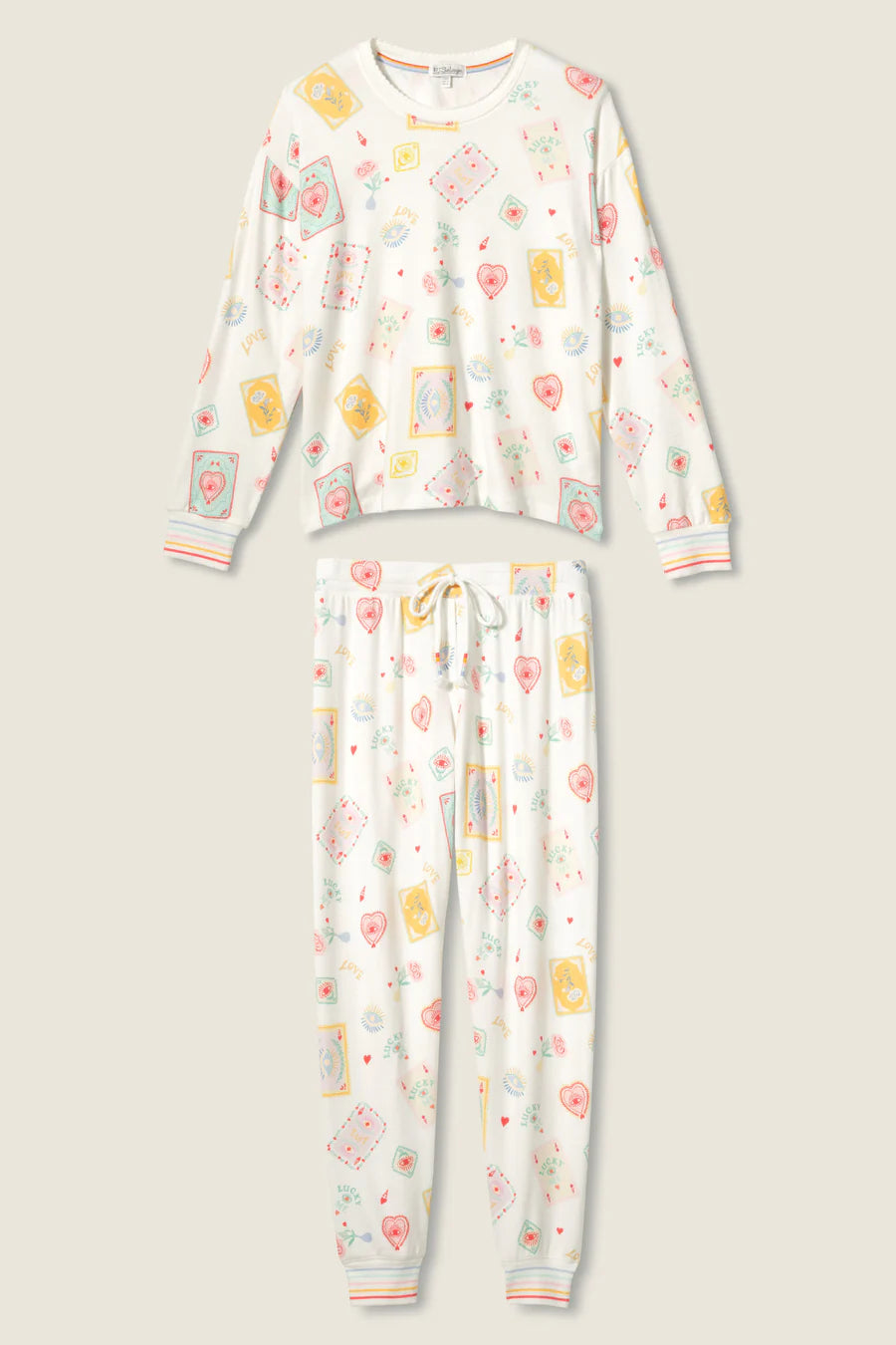 Lucky Me Tarot Card Print PJ Set