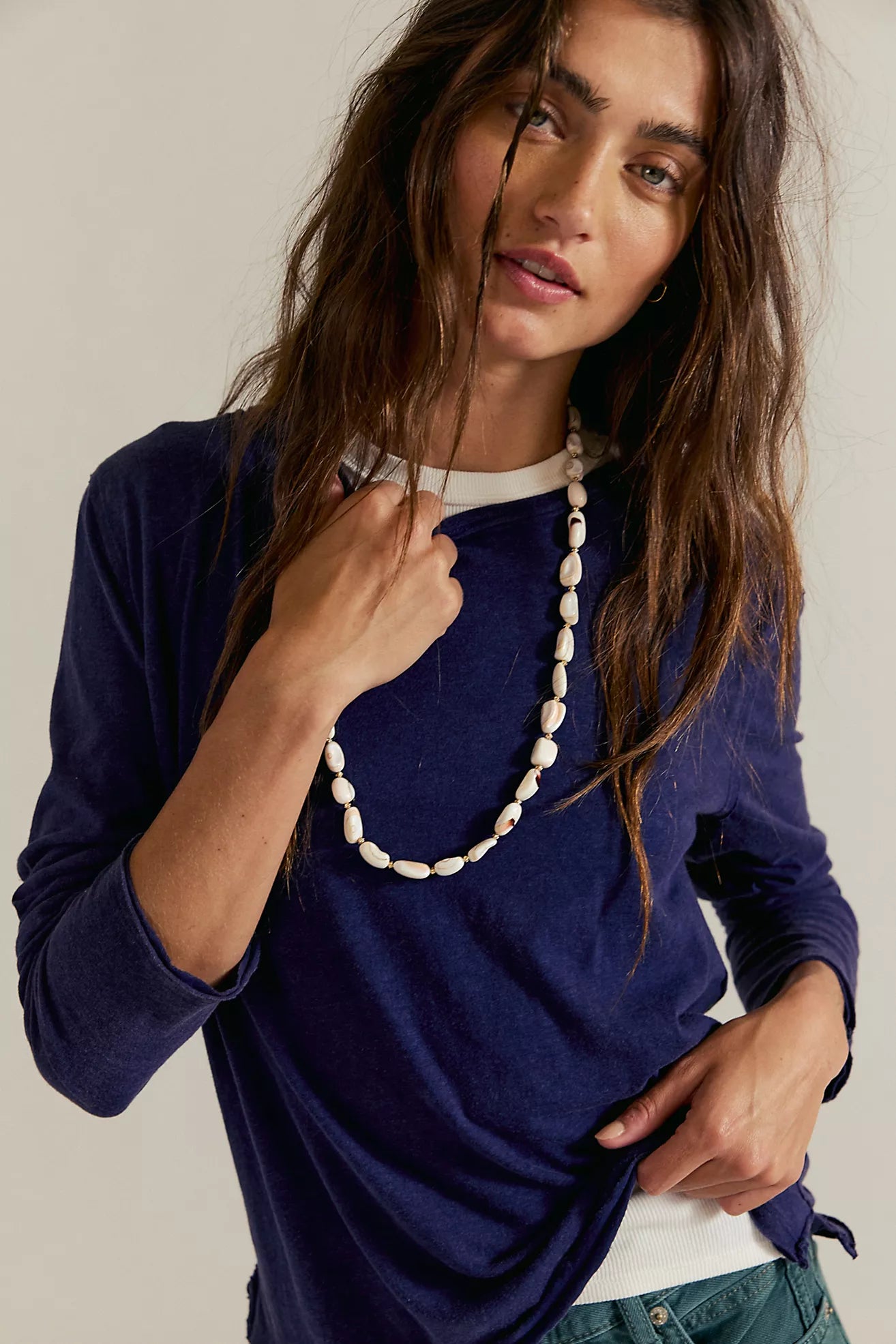 Nova Tee Long Sleeve - Peacoat