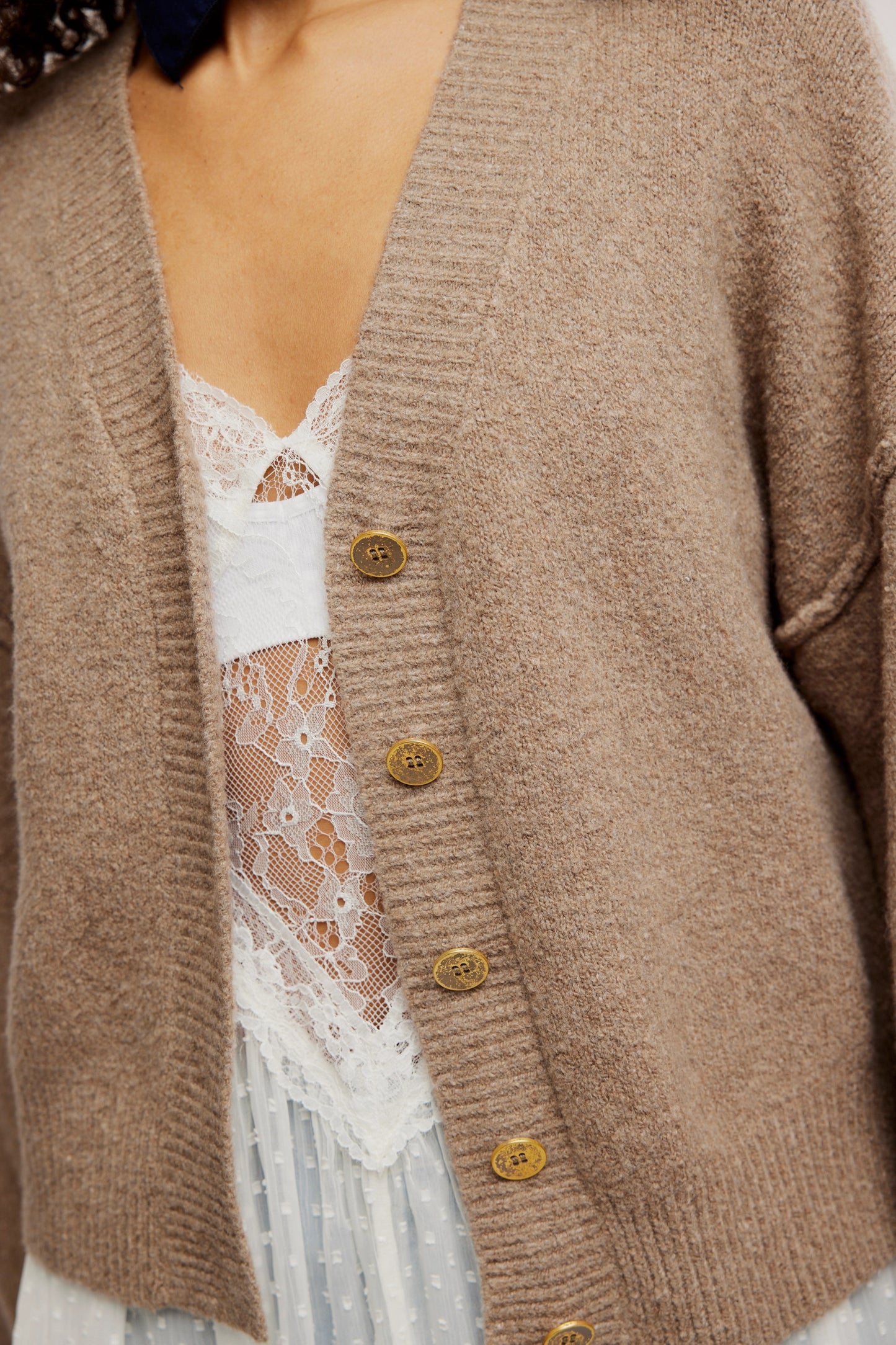 Cool Of The Night Cardi -Mocha Melange