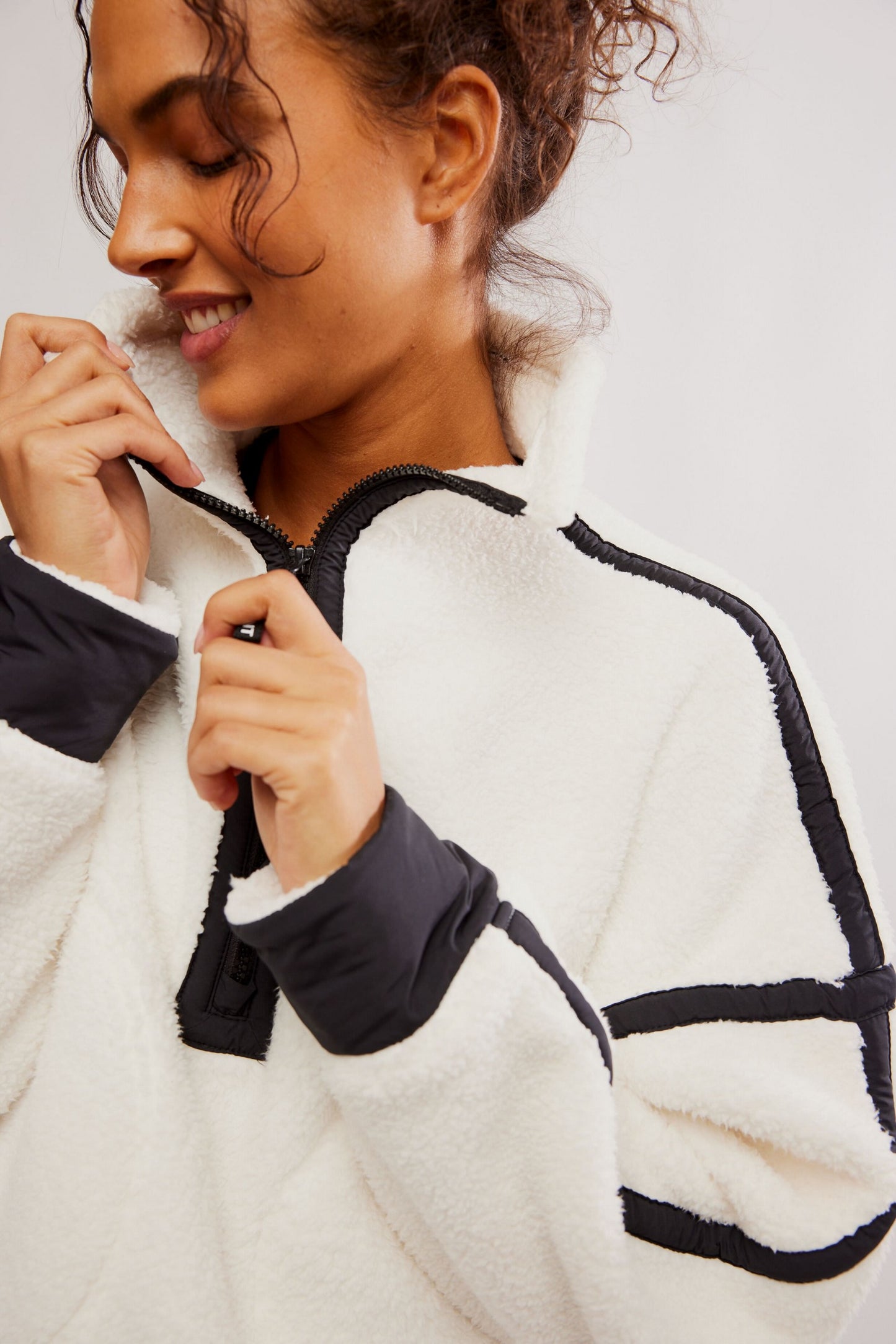 Mountain High Half Zip Fleece - White Combo