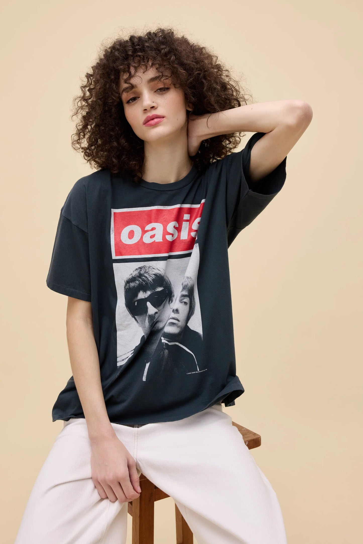 Oasis Liam And Noel Merch Tee - Vintage Tee