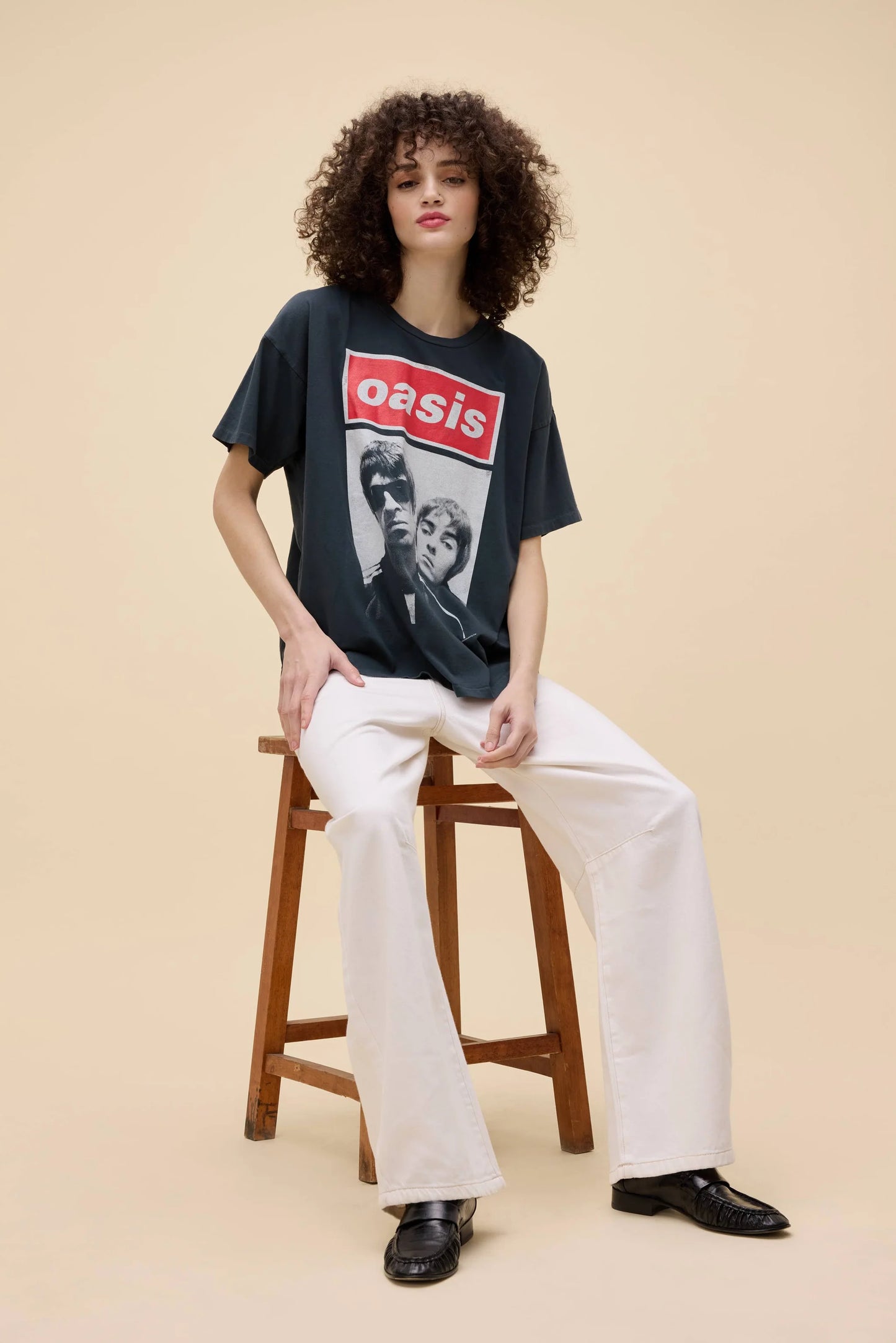 Oasis Liam And Noel Merch Tee - Vintage Tee
