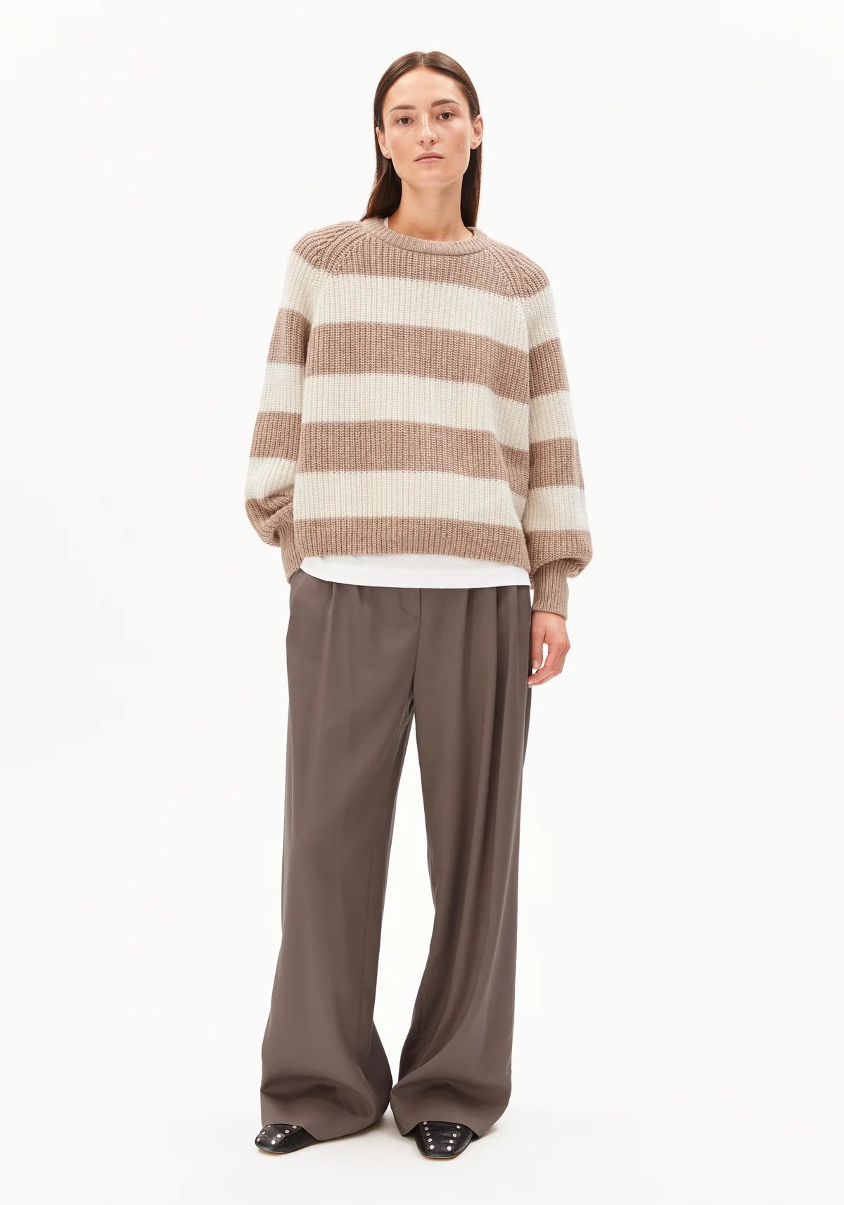 Kaagi Stripes Knit - Camel Melange