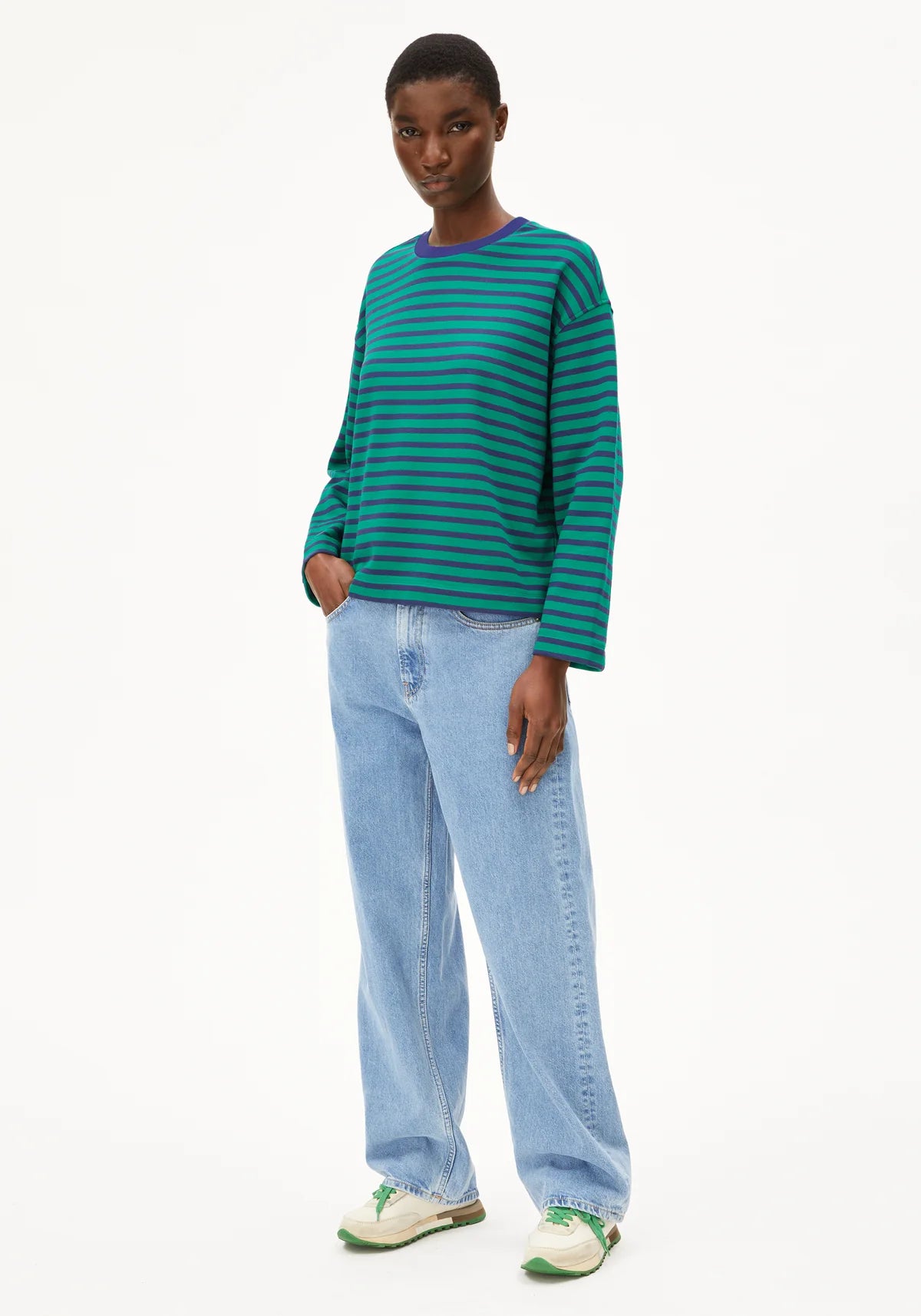 Frankaa Maarlen Stripe - Emerald Green / Blue