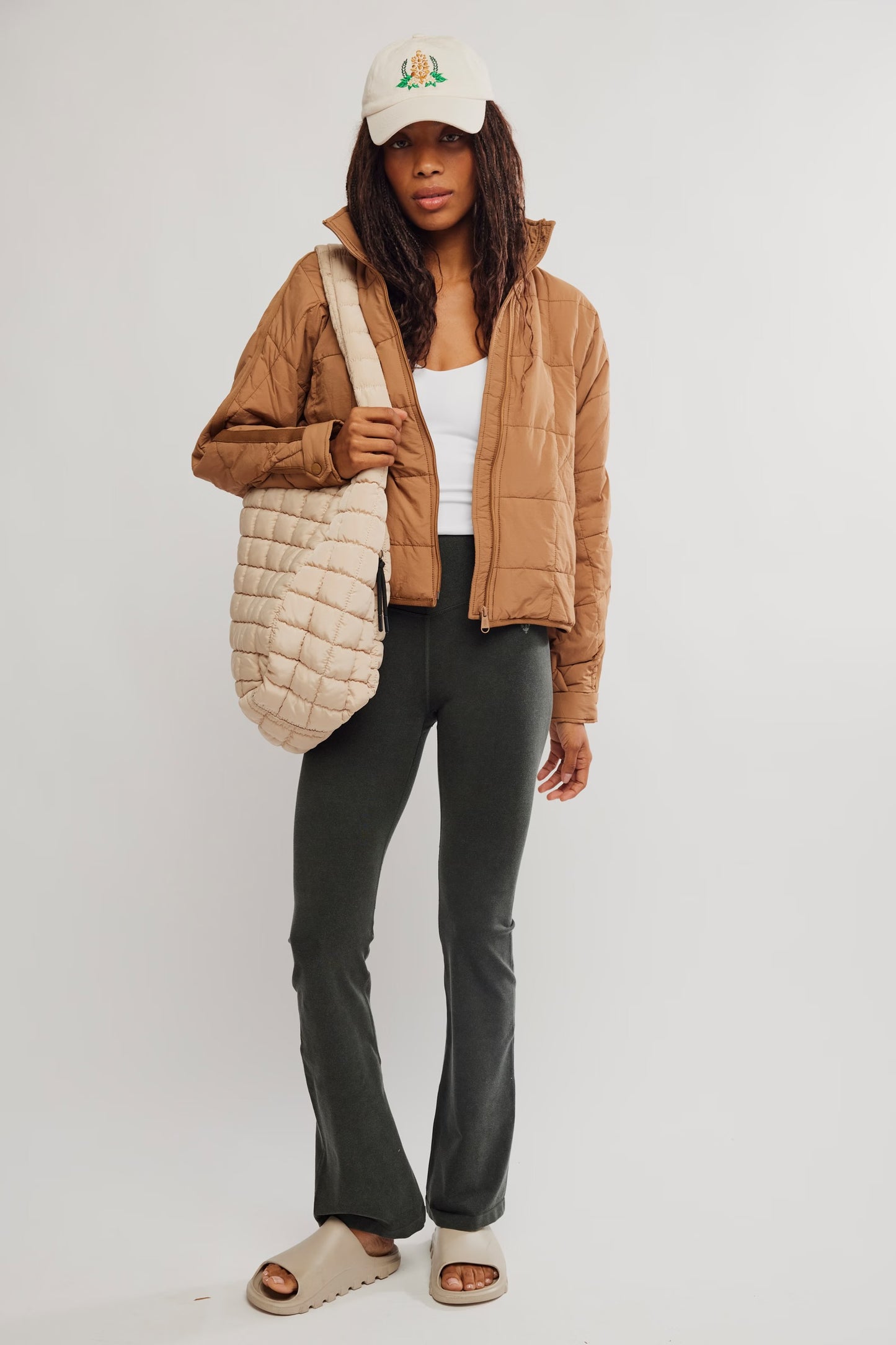 Pippa Packable Puffer Jacket - Twig