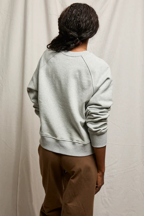 Bowen Button Sweatshirt - Heather Grey
