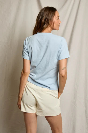 Hendrix V Neck Tee - Powder Blue