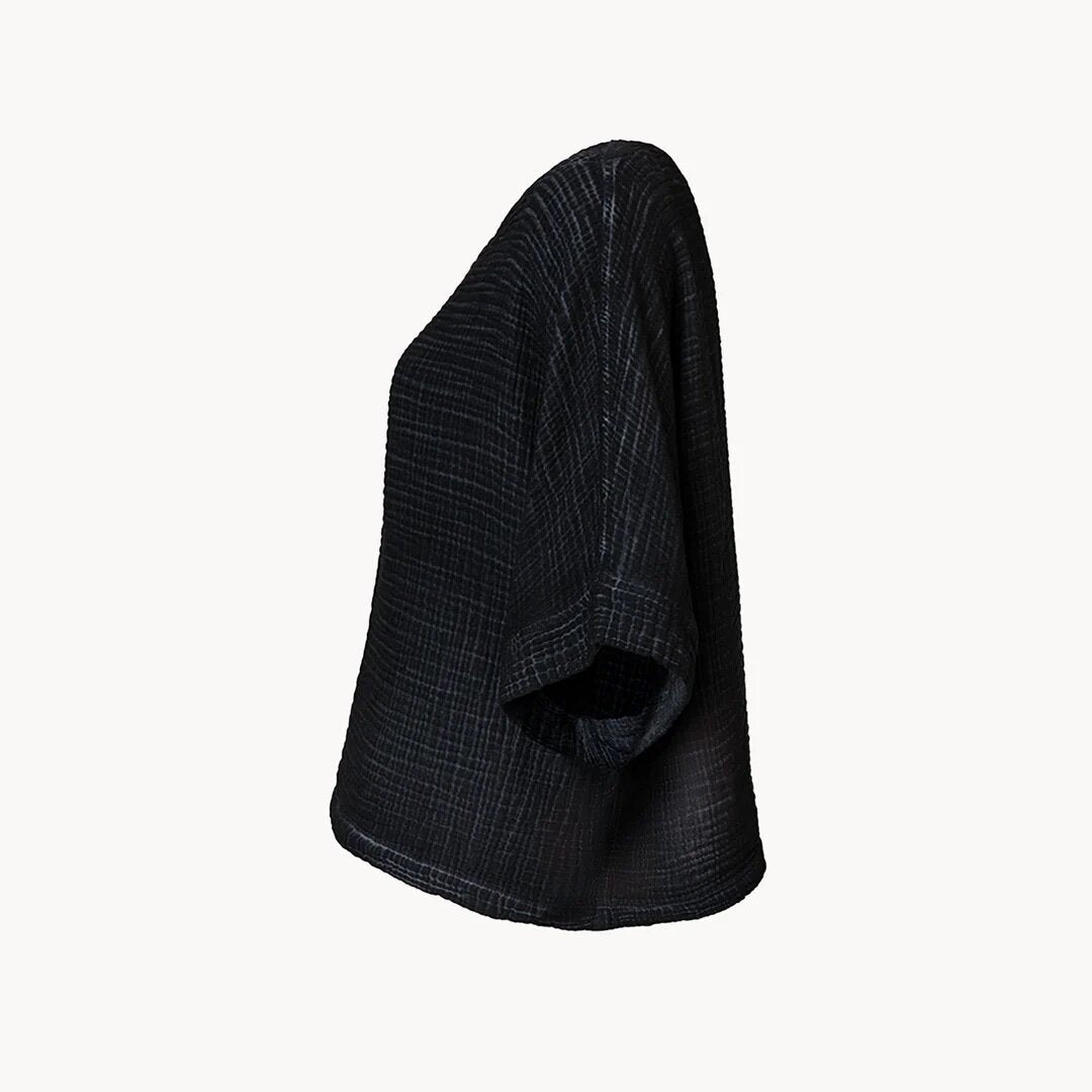 Crinkle Boat Top - Black