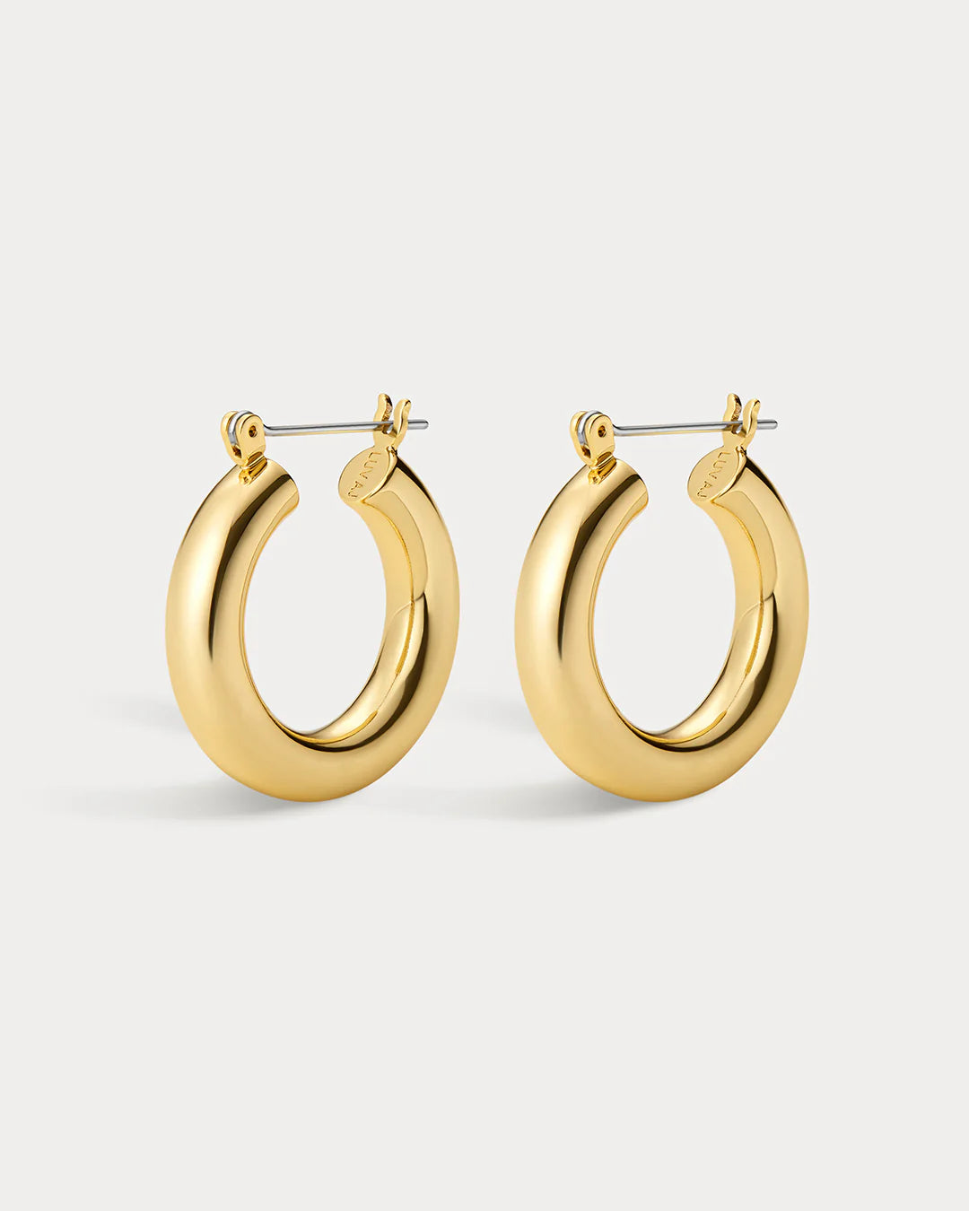 Baby Amalfi Tube Hoops - Gold