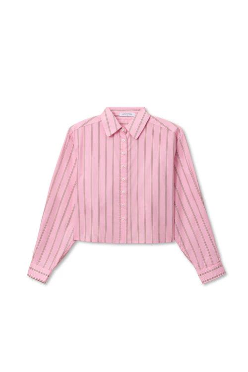 Naomi Poplin Shirt - Sugar Pink / Mocha