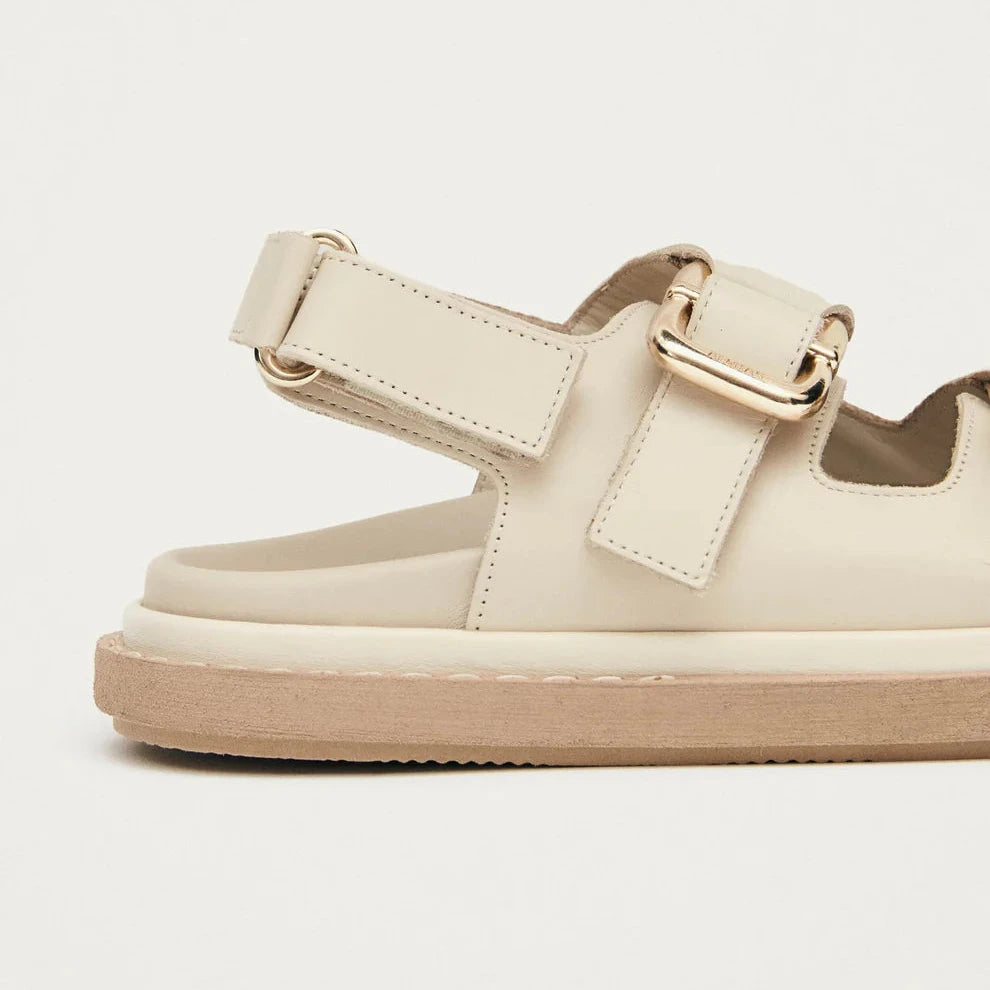 Harper Leather Sandals - Cream