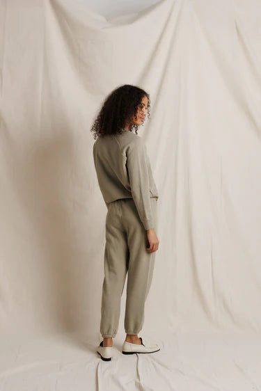 Alexi French Terry - Speckled Olive