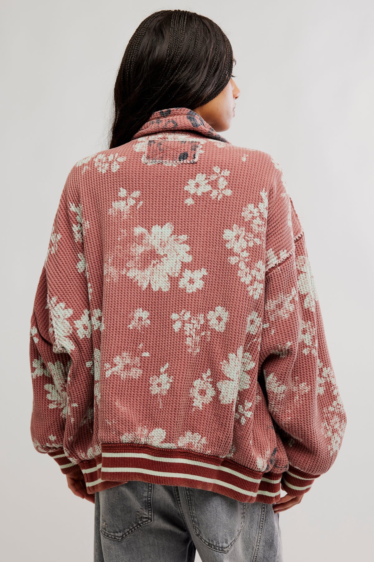 Print Mix Cardi - Whisper Pink