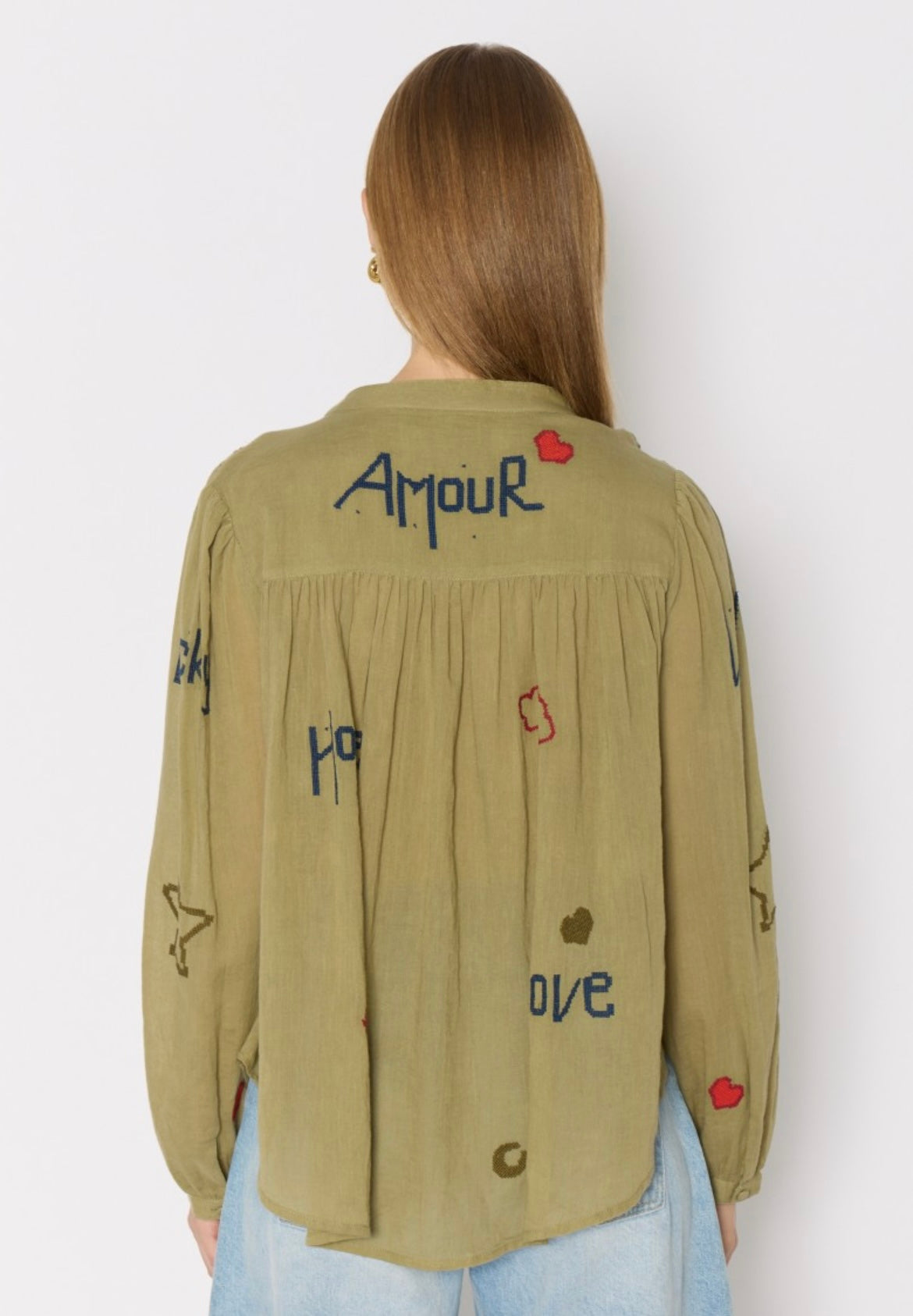 Cassandra Lucky Blouse - Khaki