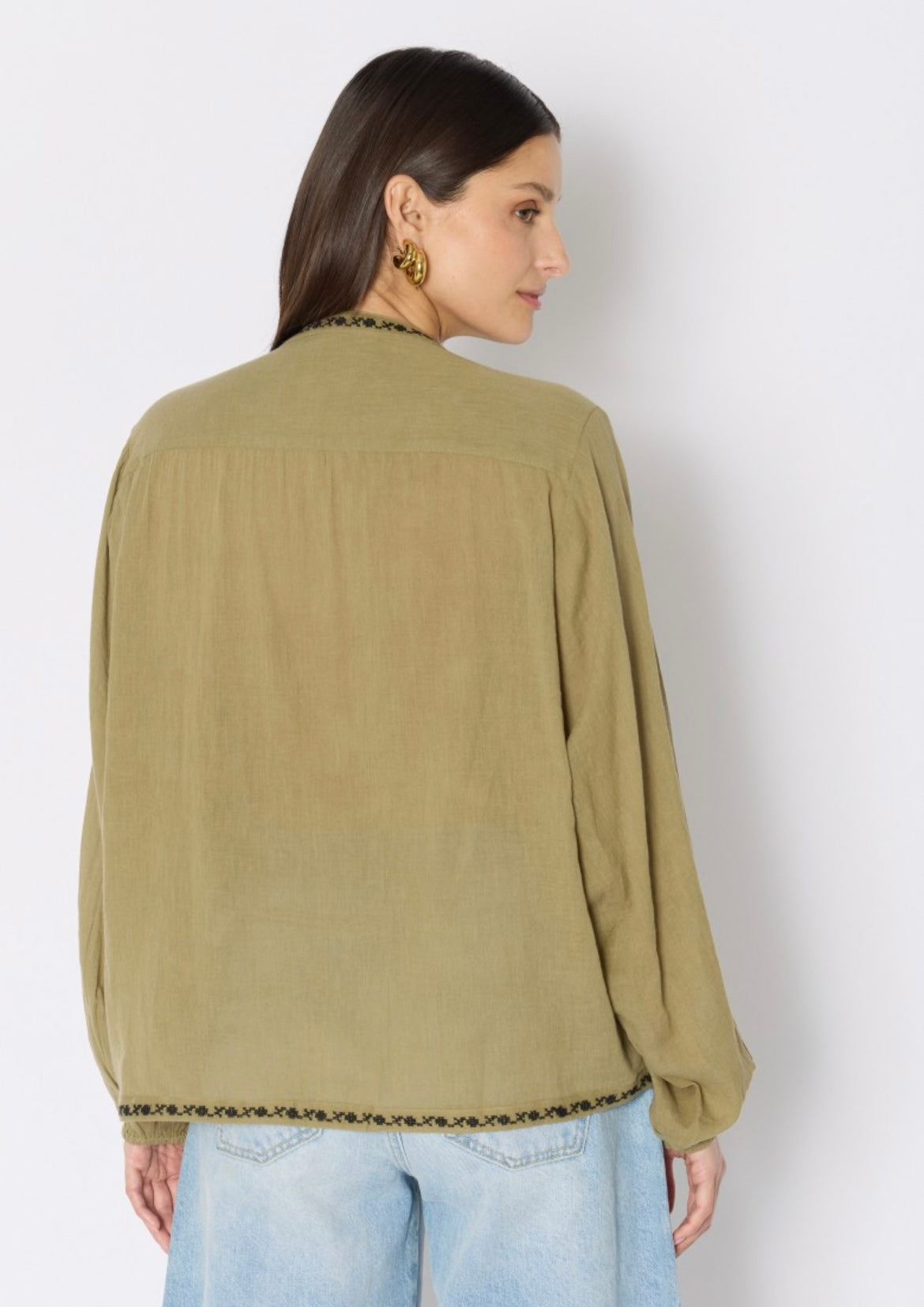 Chaya Flower Blouse - Khaki