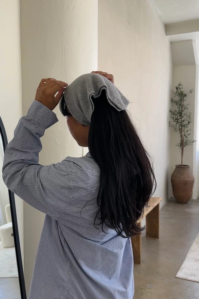 Cashmere Blend Bandana - Heather Grey