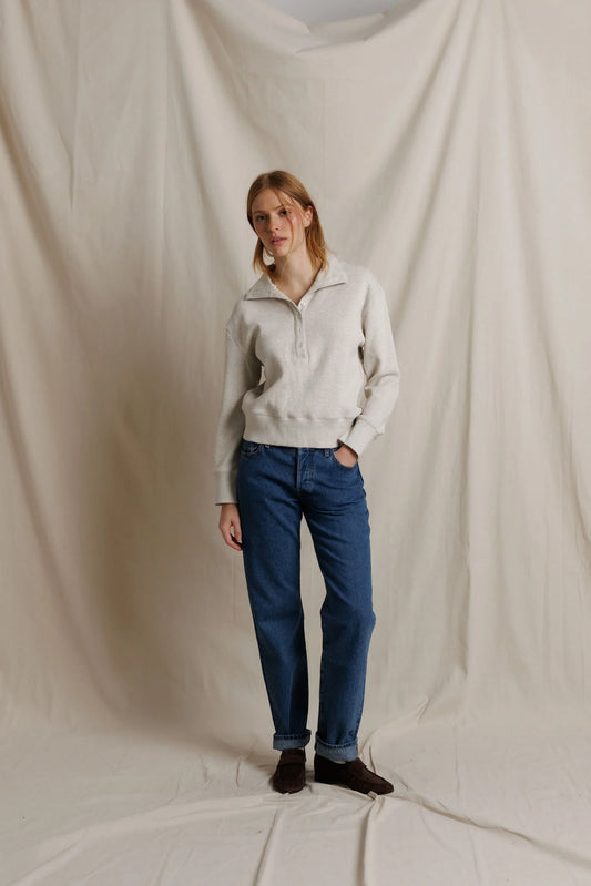 Zia Waffle Polo - Oatmeal