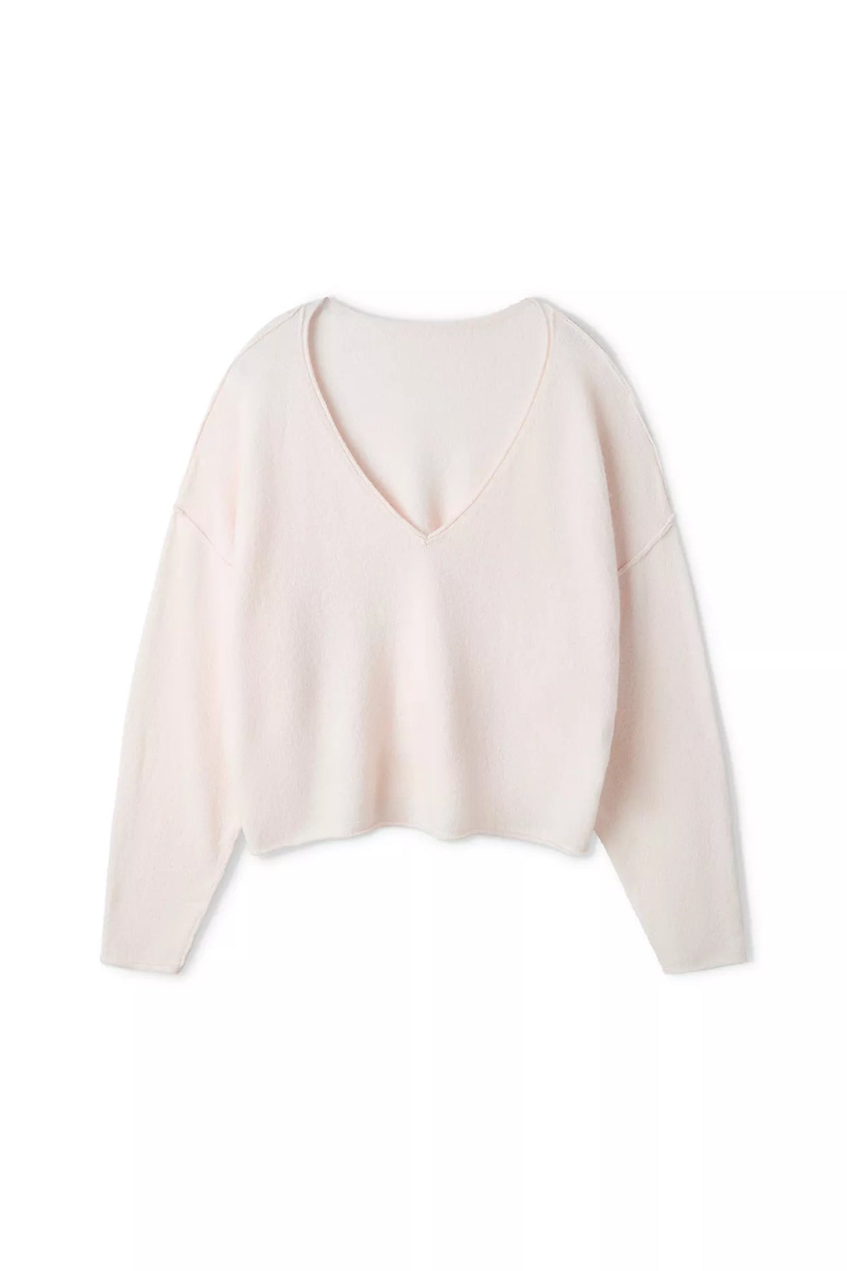 See Me V-Neck Knit - Ballet Slipper